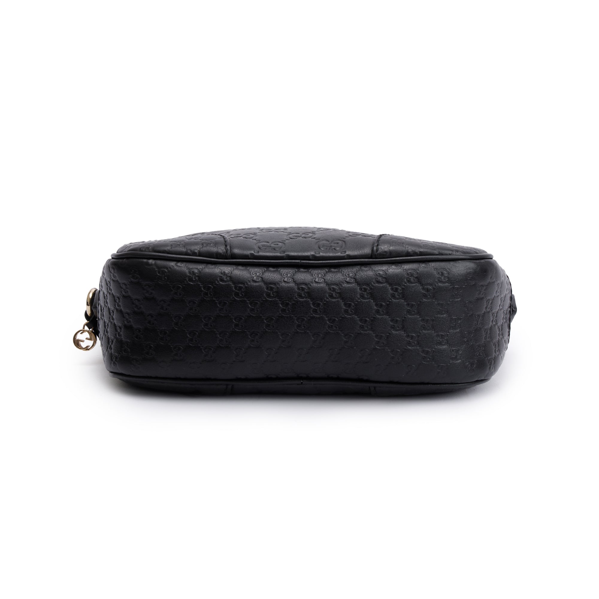 Gucci Black Guccissima Leather Mini Bree Crossbody Bag