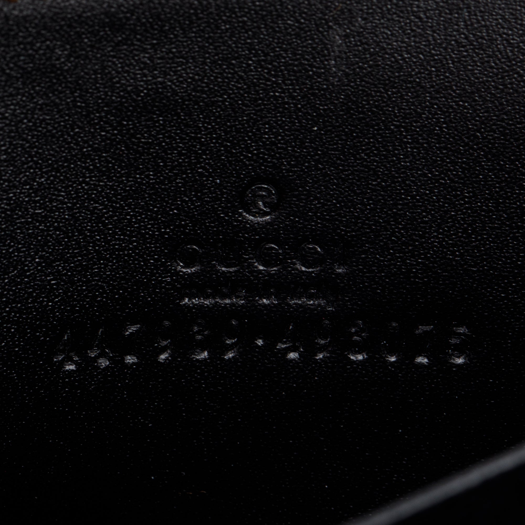 Gucci Black Guccissima Leather Zip Around Card Case w/ Box & Receipt