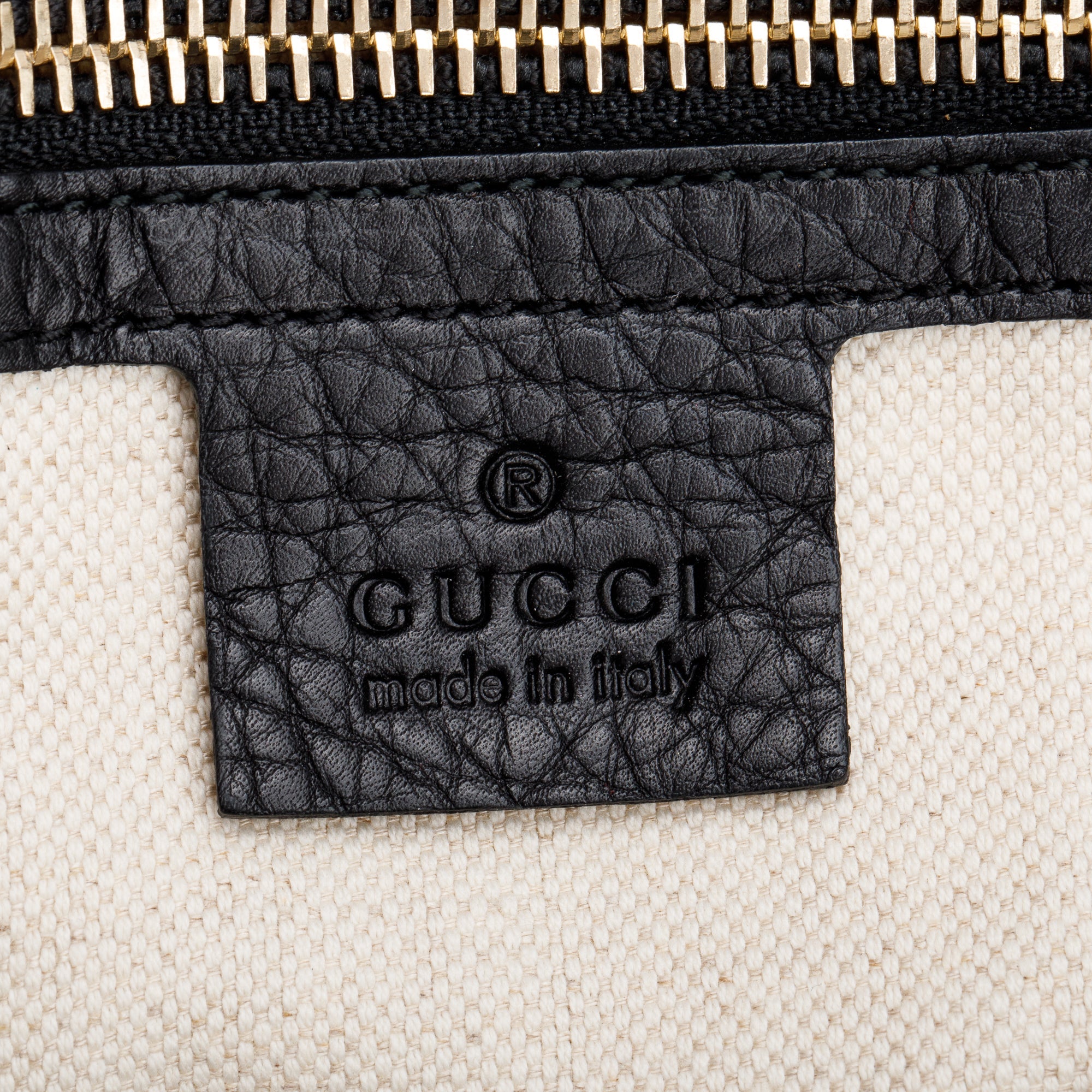 Gucci Black Knight Flora Canvas Medium Bamboo Shopper Tote w/ Strap