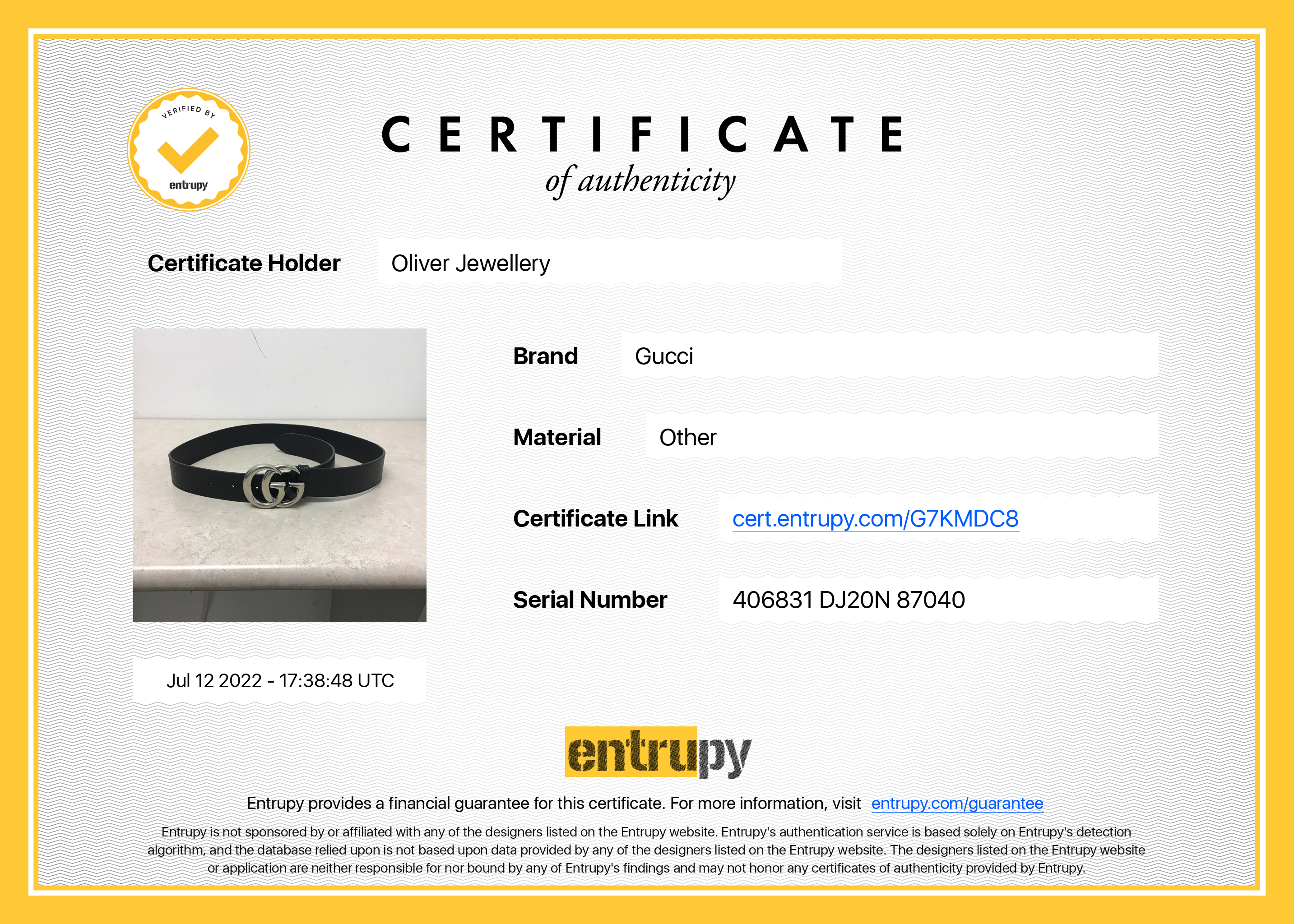 Gucci Black Leather Belt with Double G Buckle