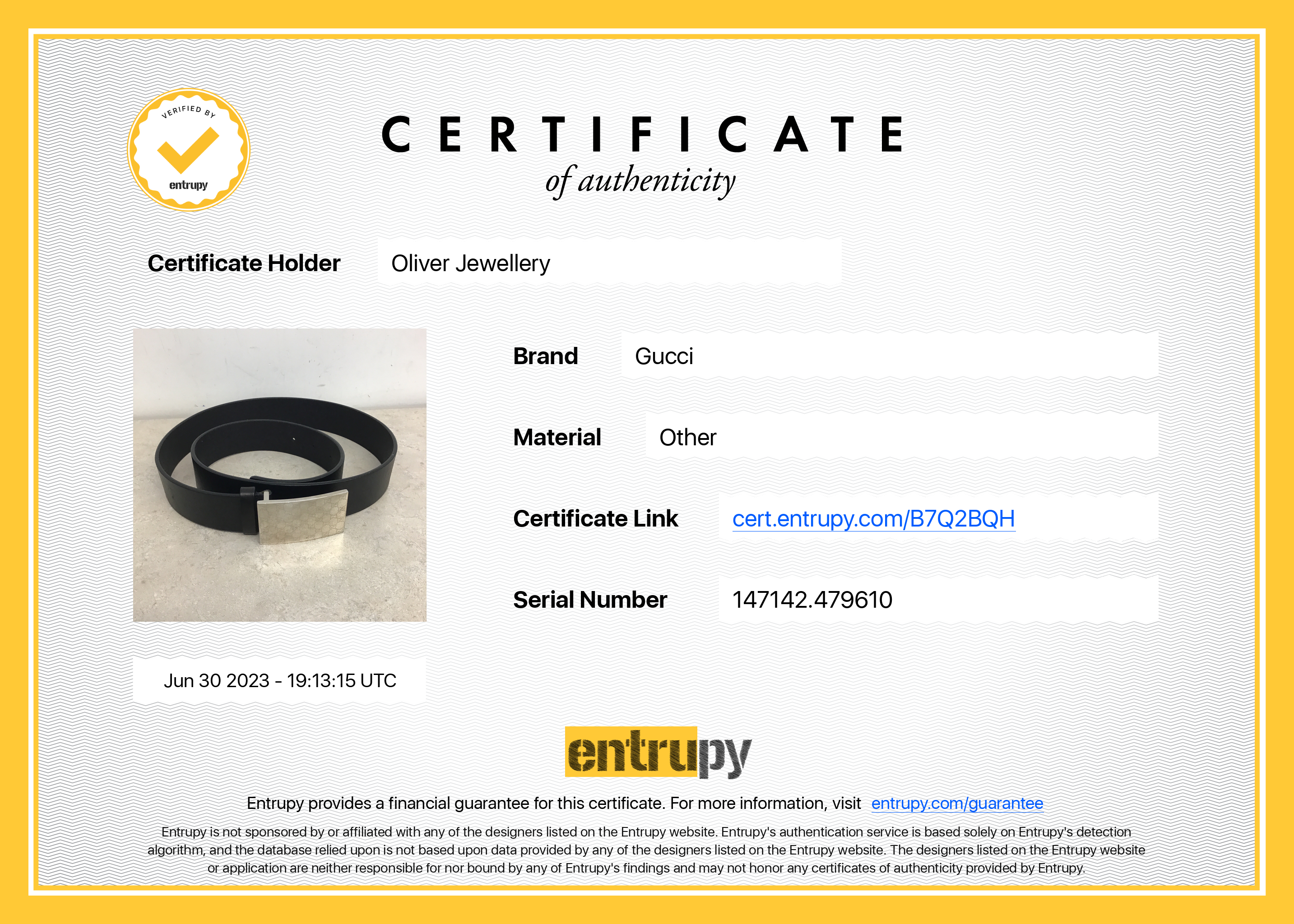 Gucci Black Leather Belt with GG Metal Buckle