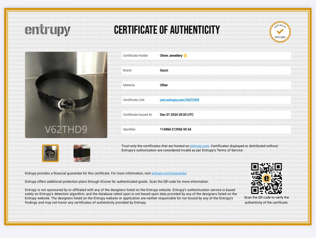 Gucci Black Leather Belt with Interlocking G Buckle, 85 34