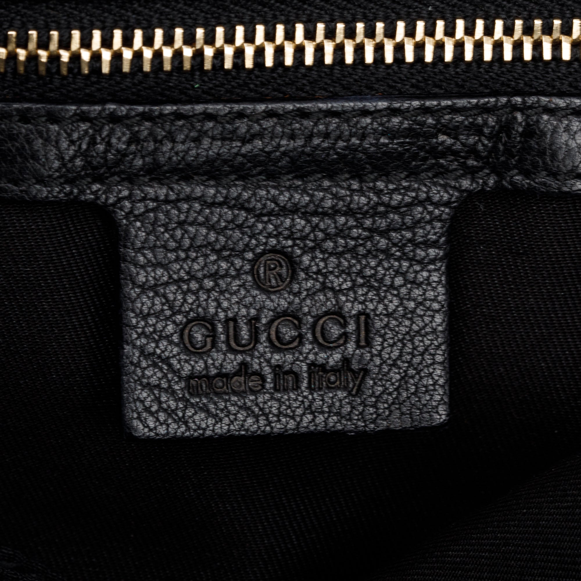 Gucci Black Leather Capri Chain Tote