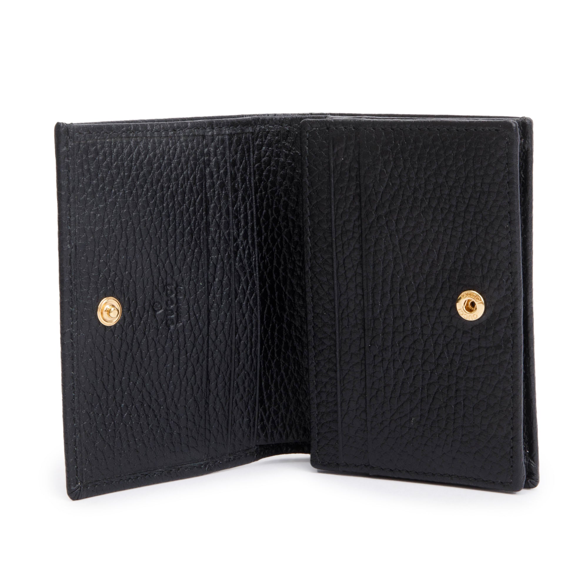 Gucci Black Leather Card Case Wallet