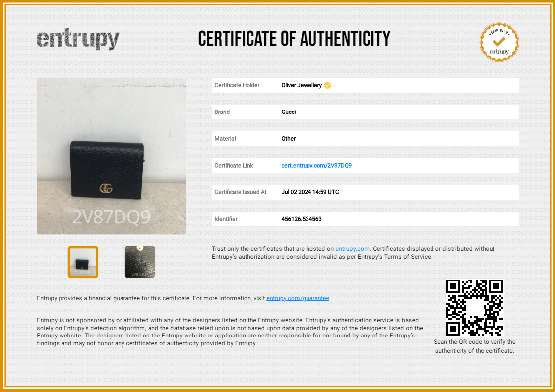 Gucci Black Leather Card Case Wallet