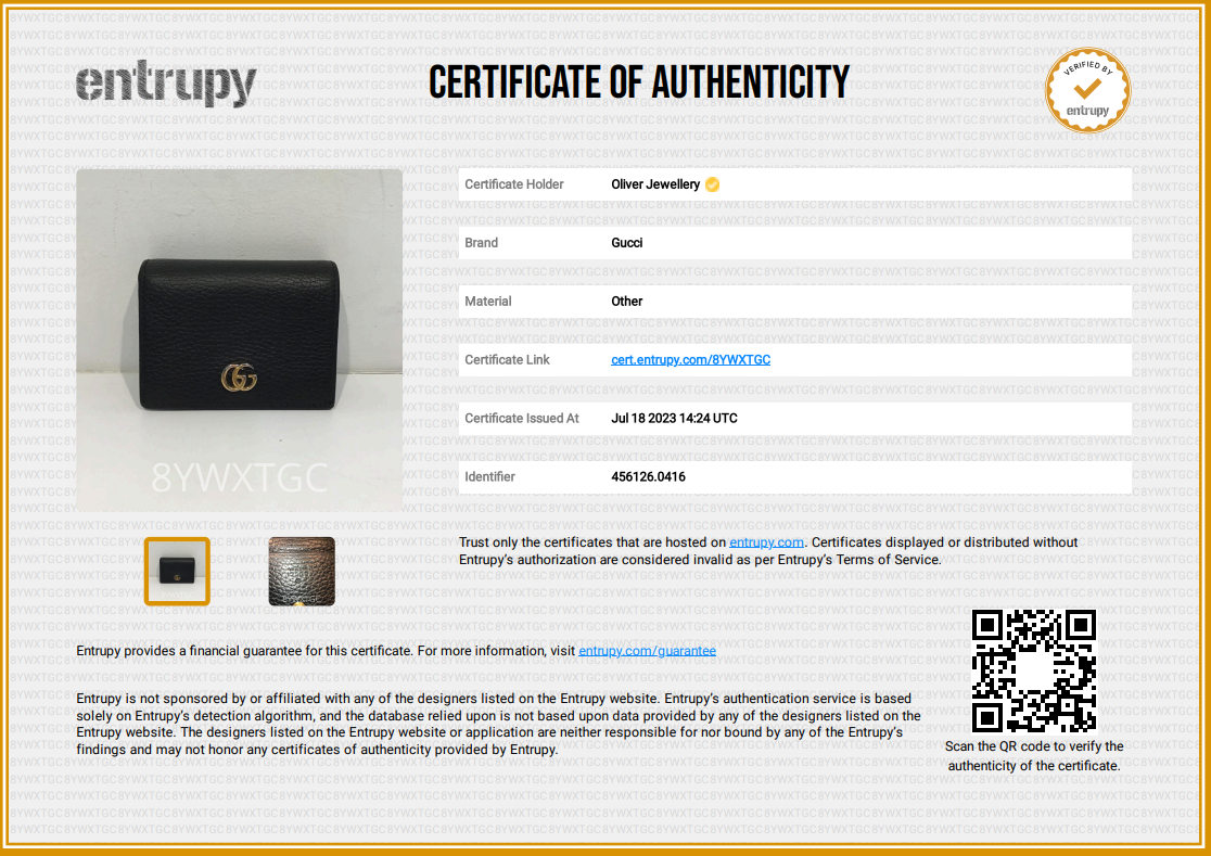 Gucci Black Leather Card Case Wallet