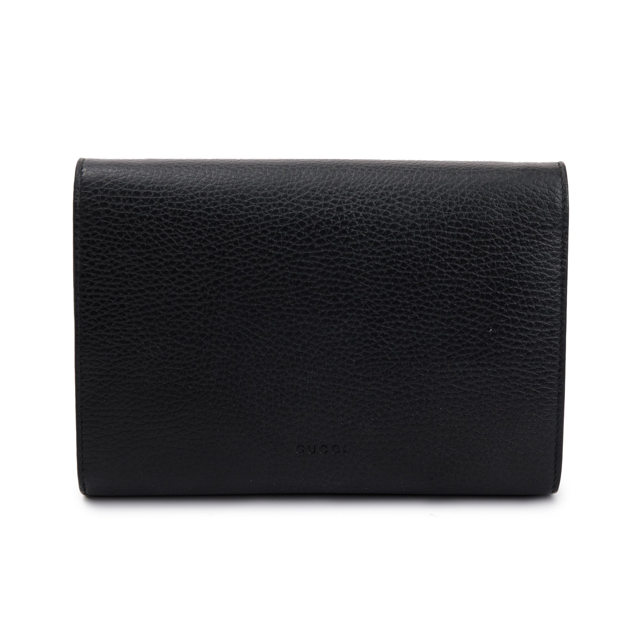 Gucci Black Leather Dionysus Mini Chain Wallet w/ Box