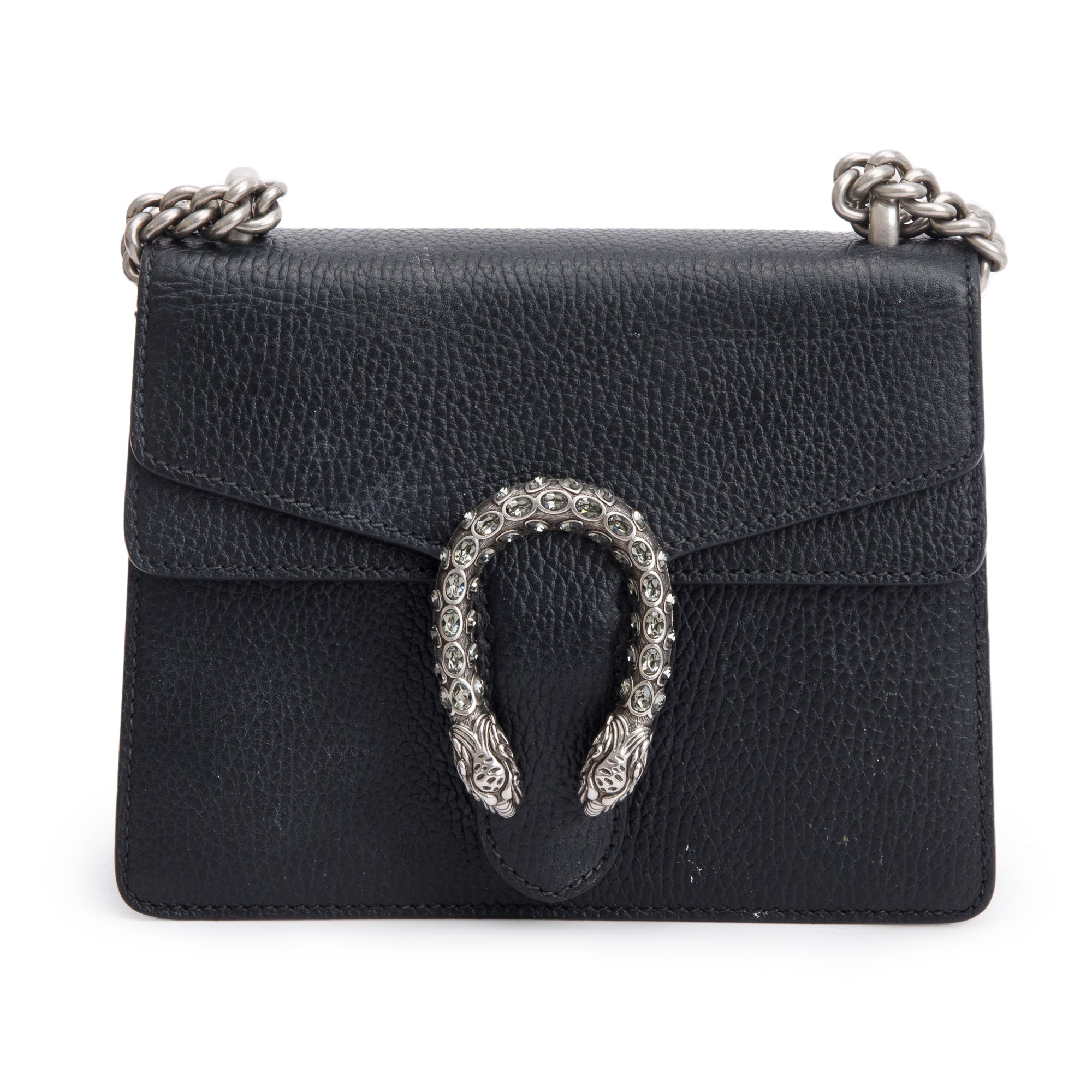 Gucci Black Leather Dionysus Mini Shoulder Bag