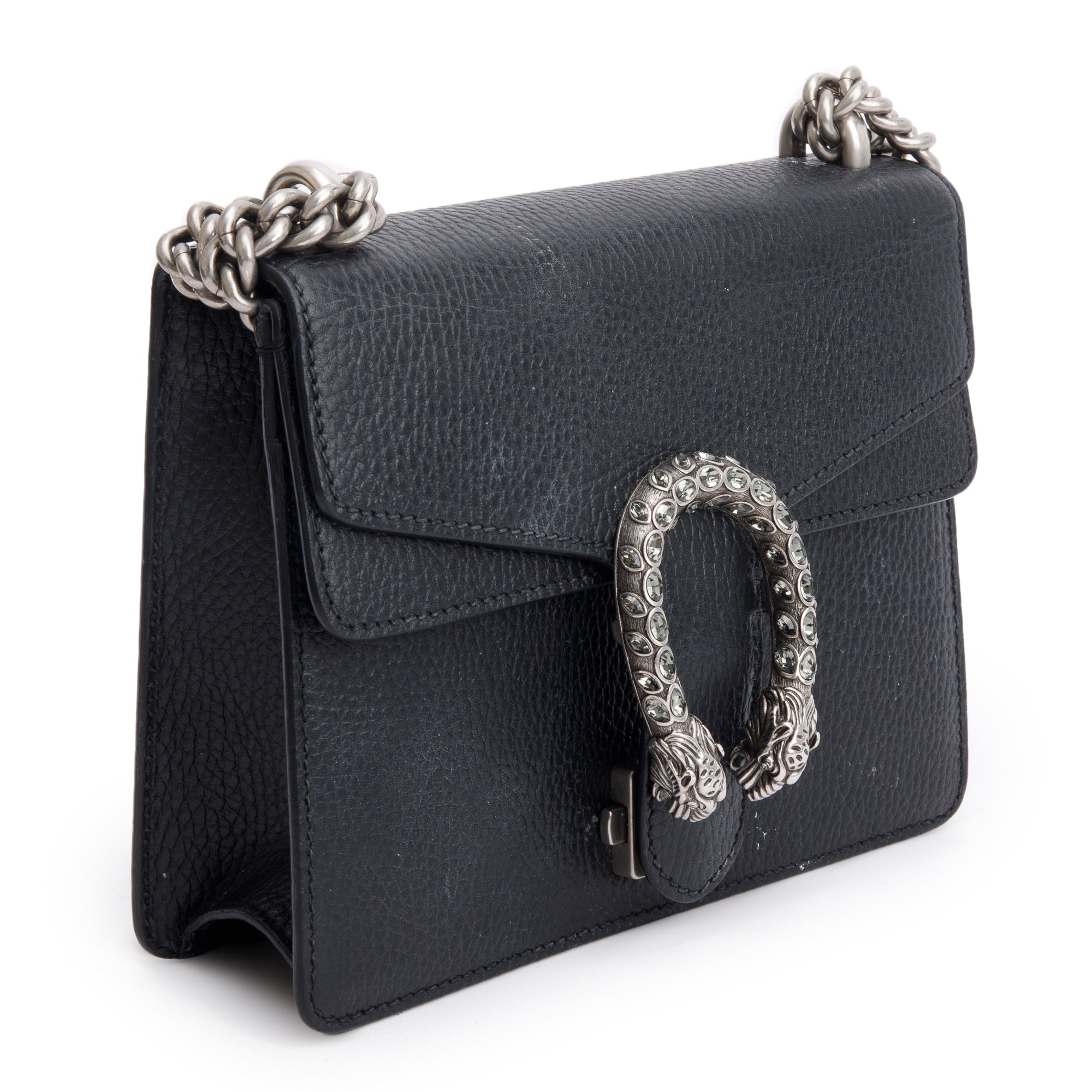 Gucci Black Leather Dionysus Mini Shoulder Bag