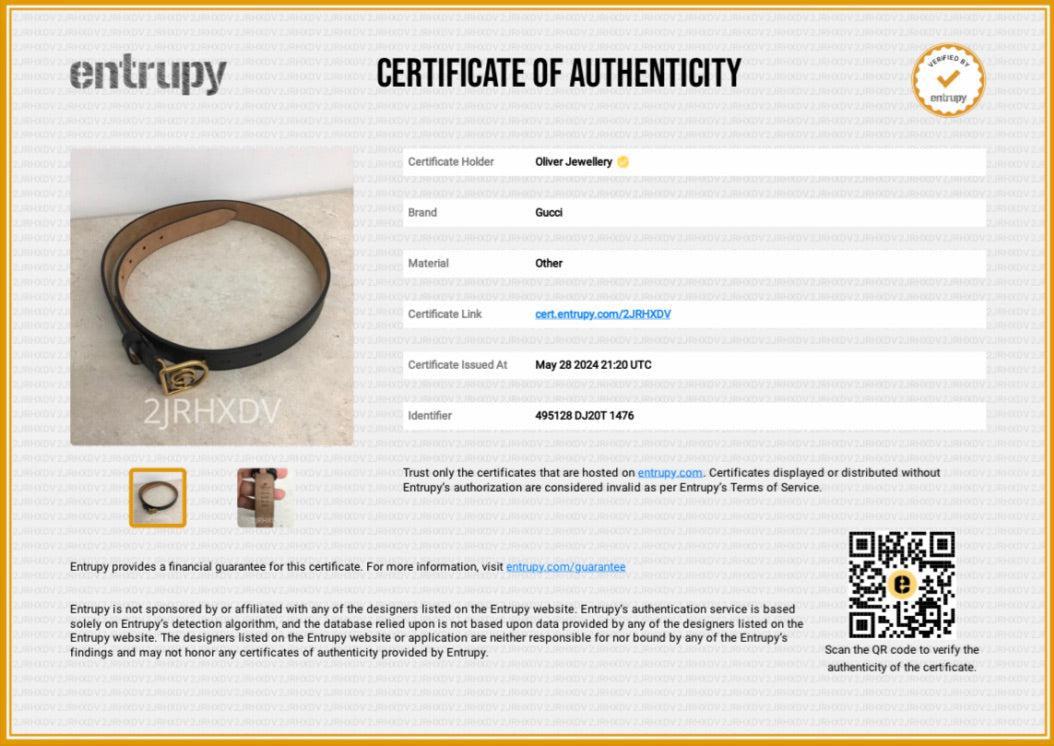 Gucci Black Leather Framed Double G Belt, 85 34