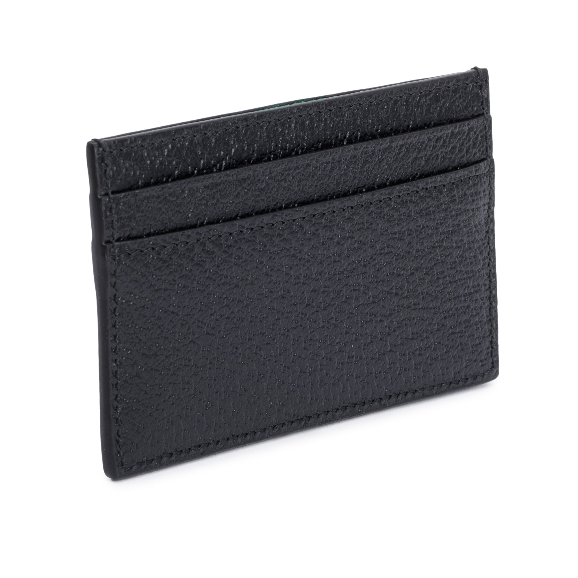 Gucci Black Leather G Card Holder w/ Box
