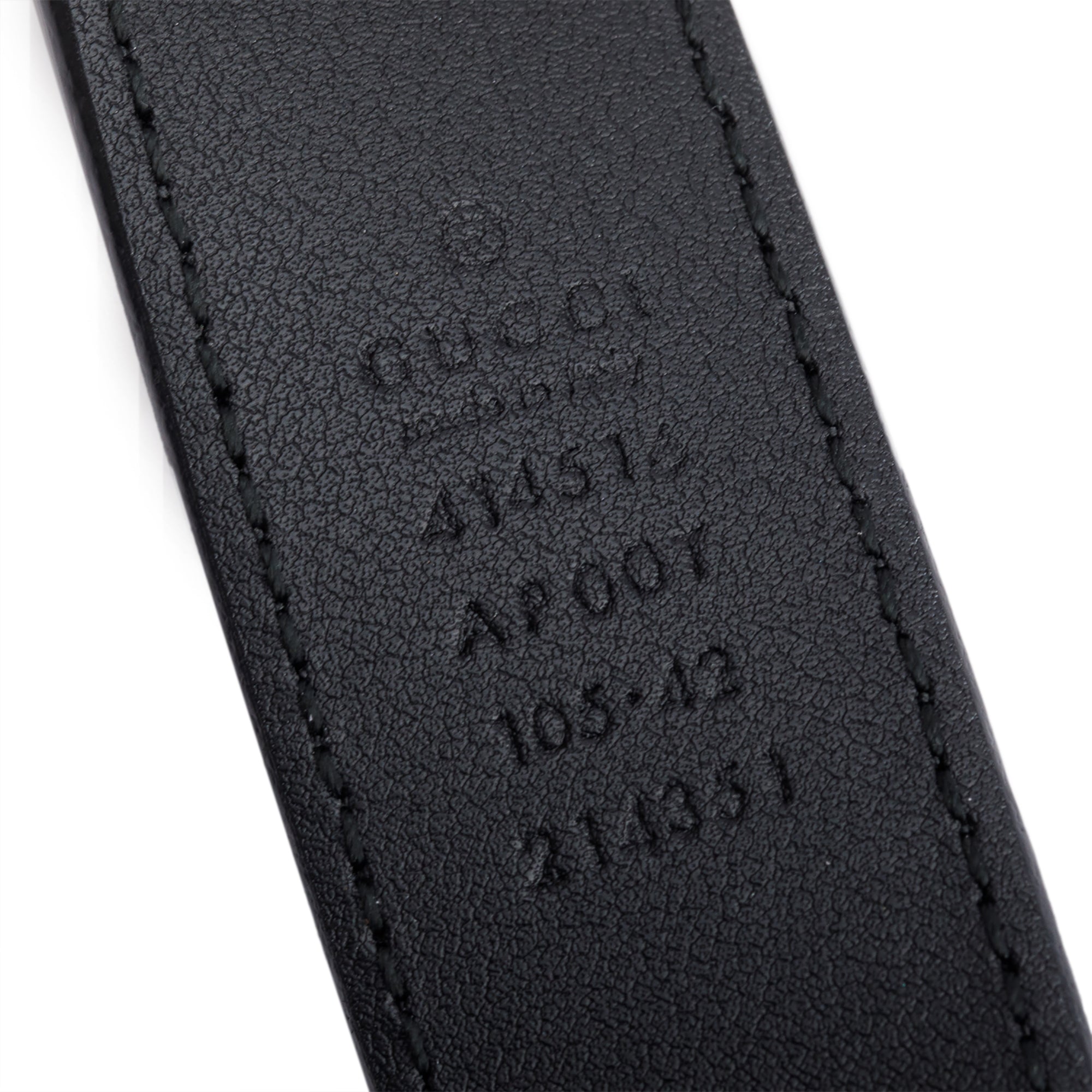 Gucci Black Leather GG Marmont Thin Belt, 105 42 w/ Box