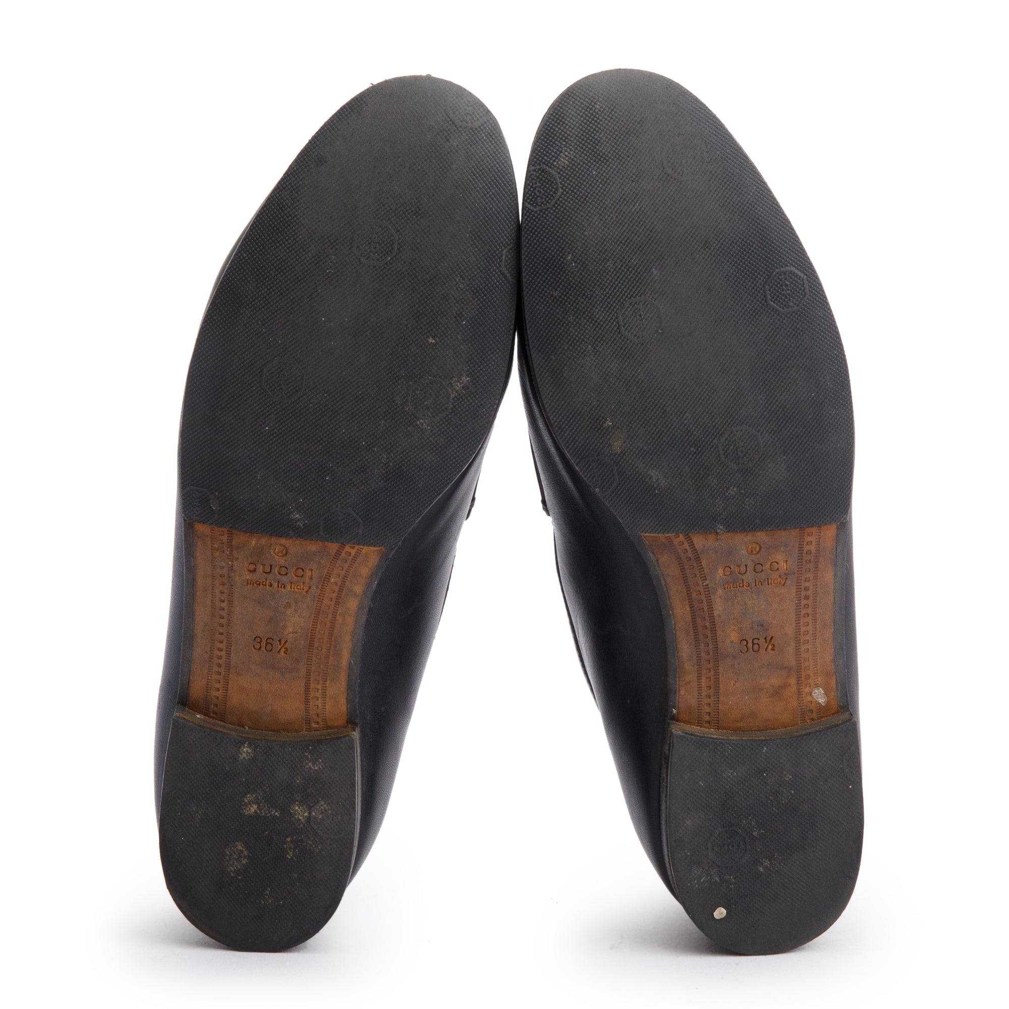 Gucci Black Leather Horsebit Accent Tiger Loafers, Size 6.5 w/ Box