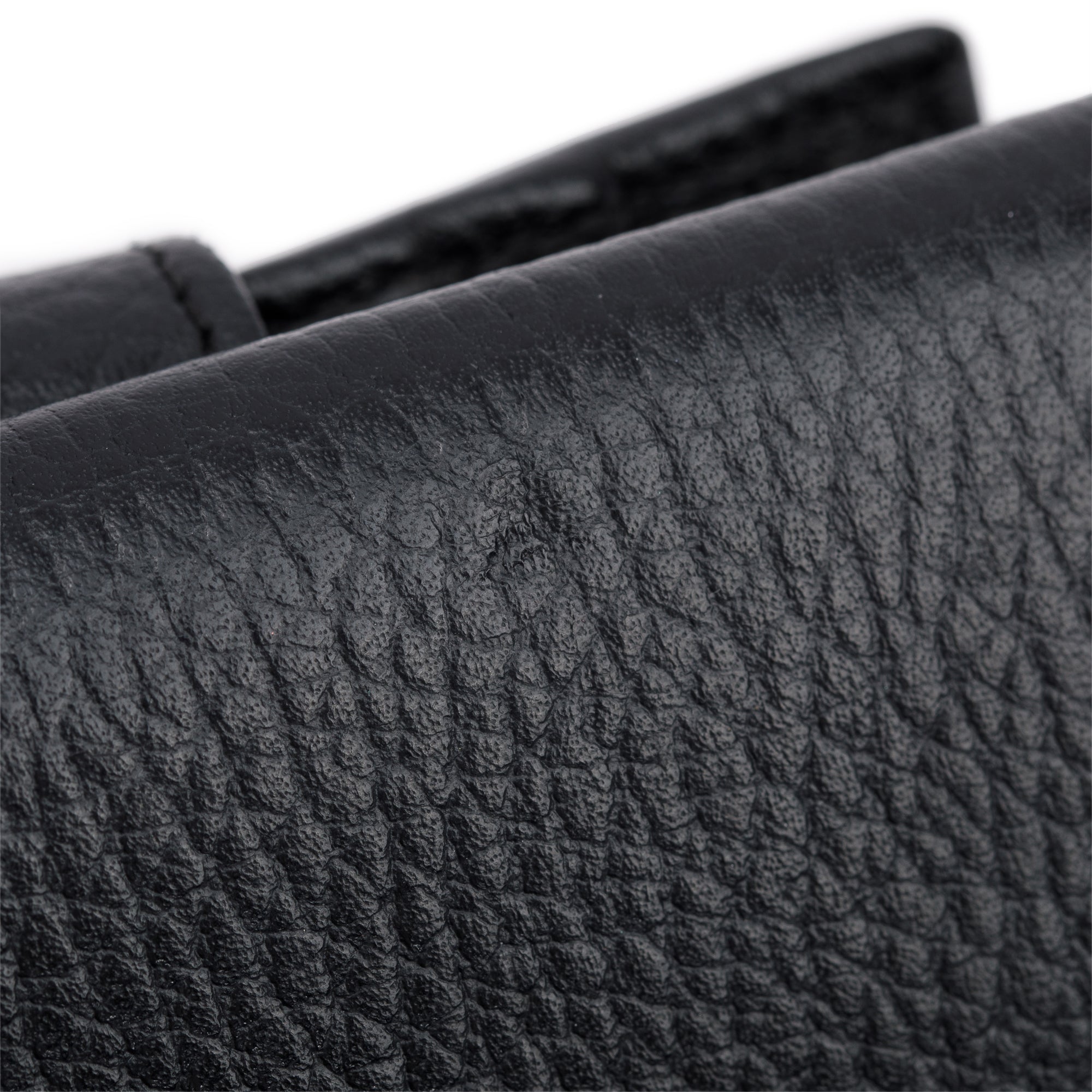 Gucci Black Leather Interlocking G Logo Compact Wallet w/ Box