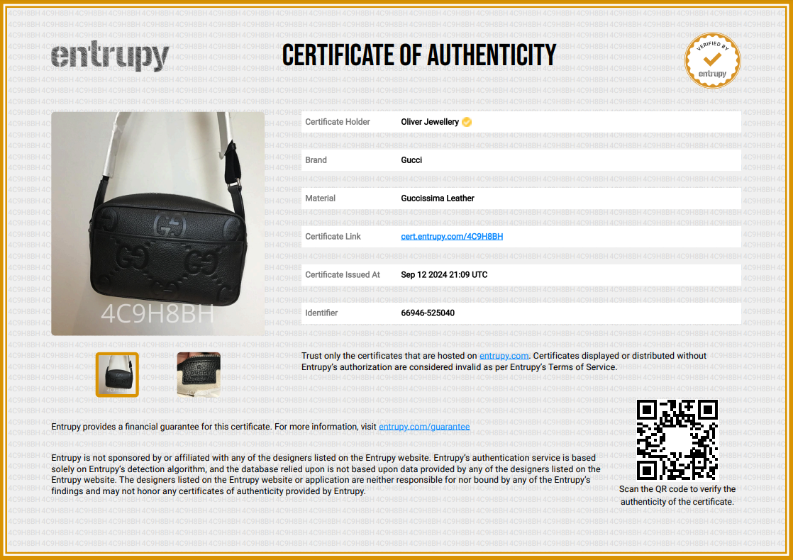 Gucci Black Leather Jumbo GG Medium Messenger Bag