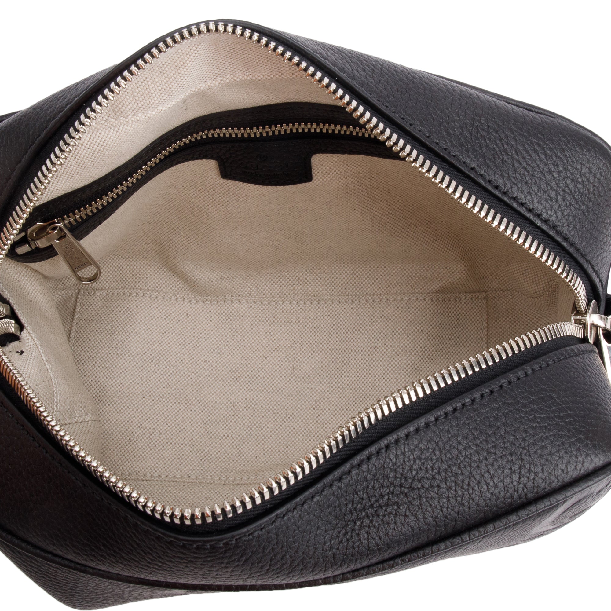 Gucci Black Leather Jumbo GG Medium Messenger Bag