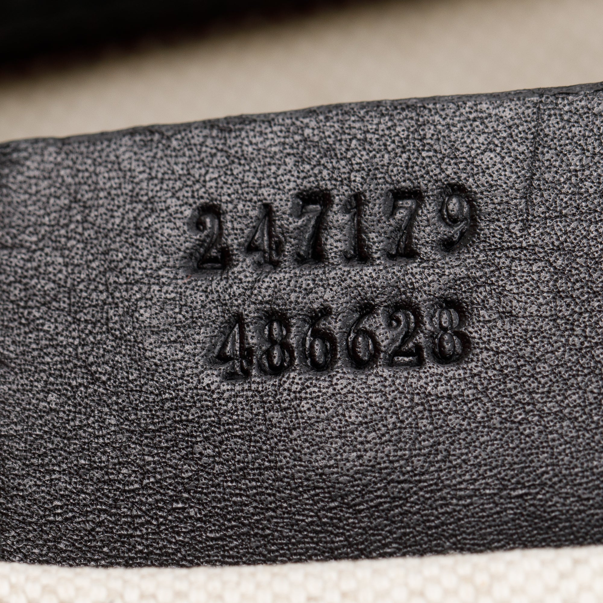 Gucci Black Leather Large GG Running Tote