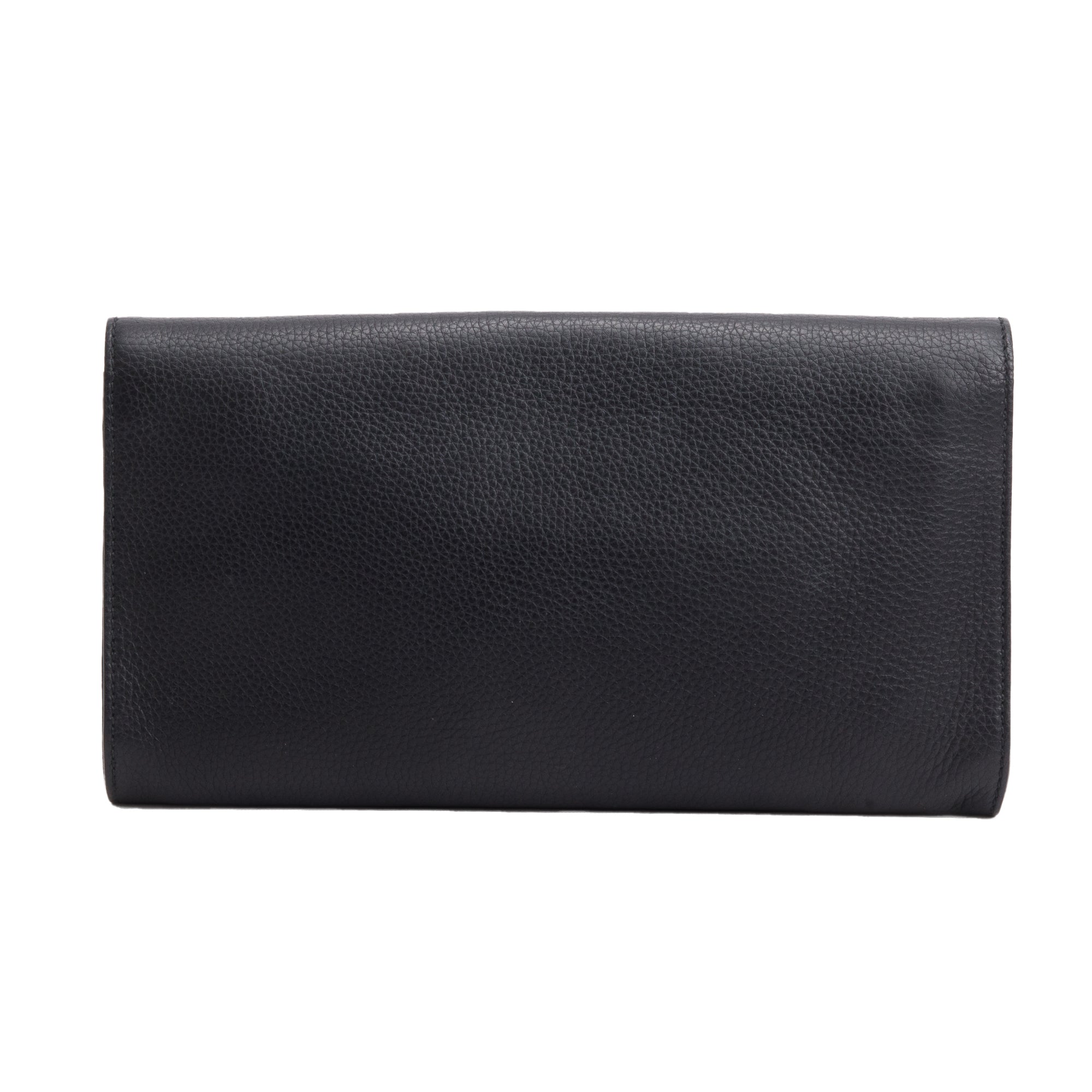 Gucci Black Leather Medium GG Soho Clutch Bag