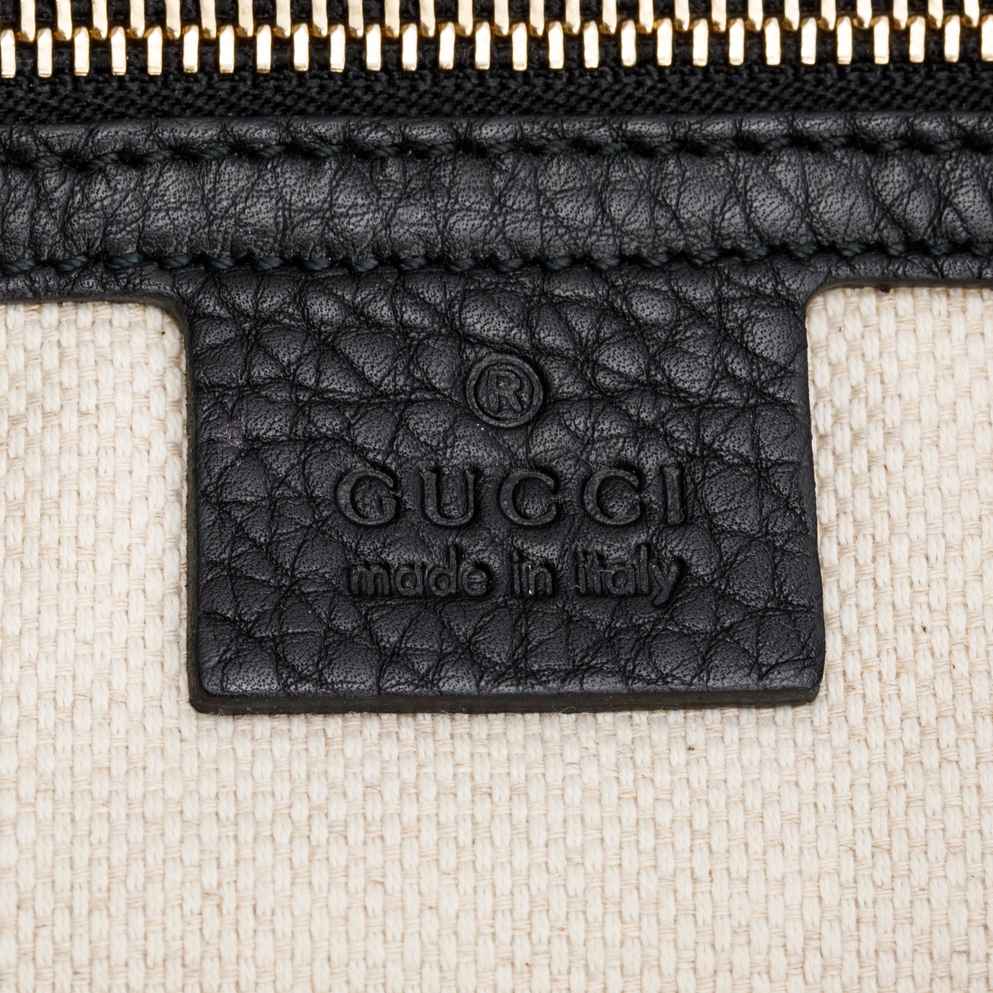 Gucci Black Leather Medium GG Soho Clutch Bag