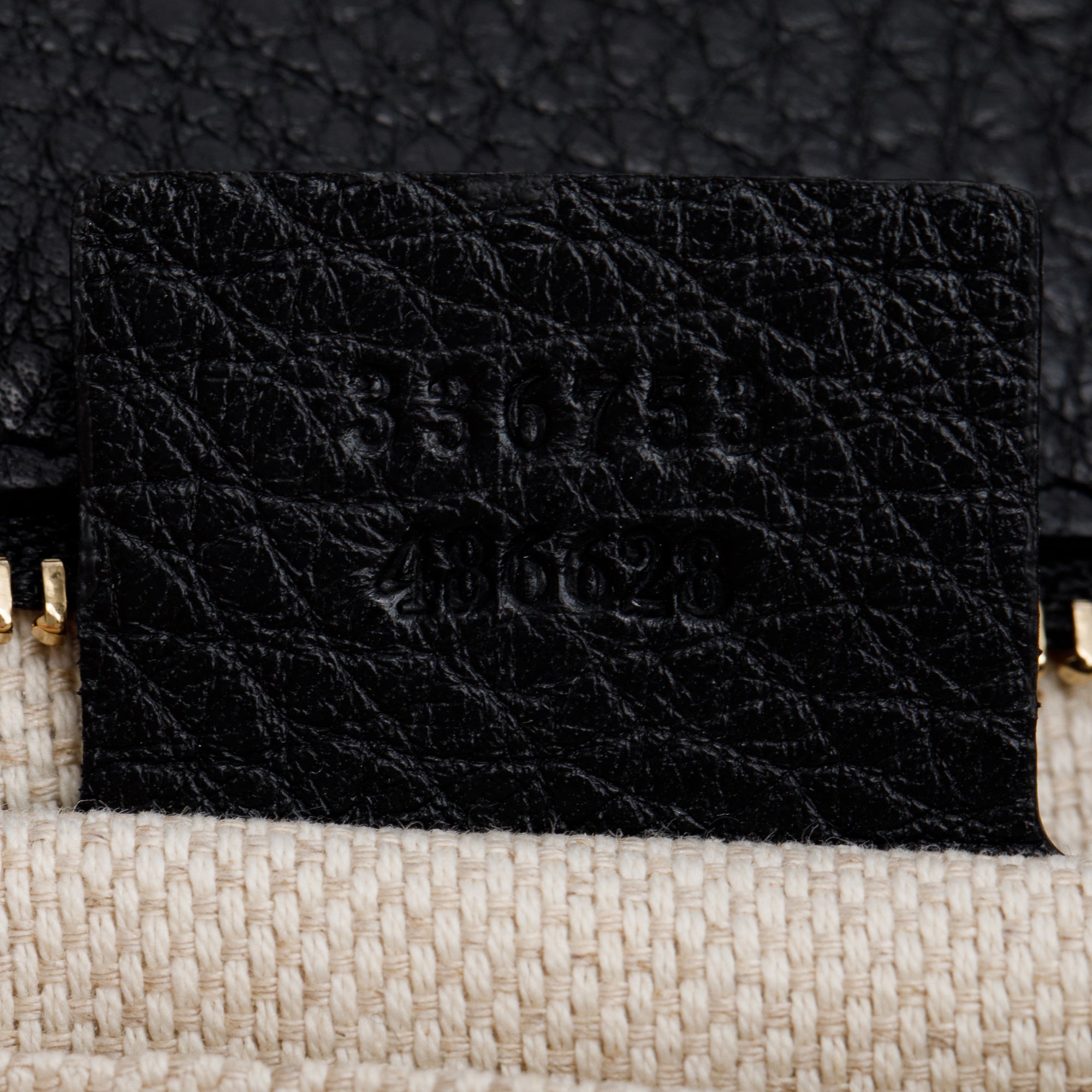 Gucci Black Leather Medium GG Soho Tassel Clutch Bag