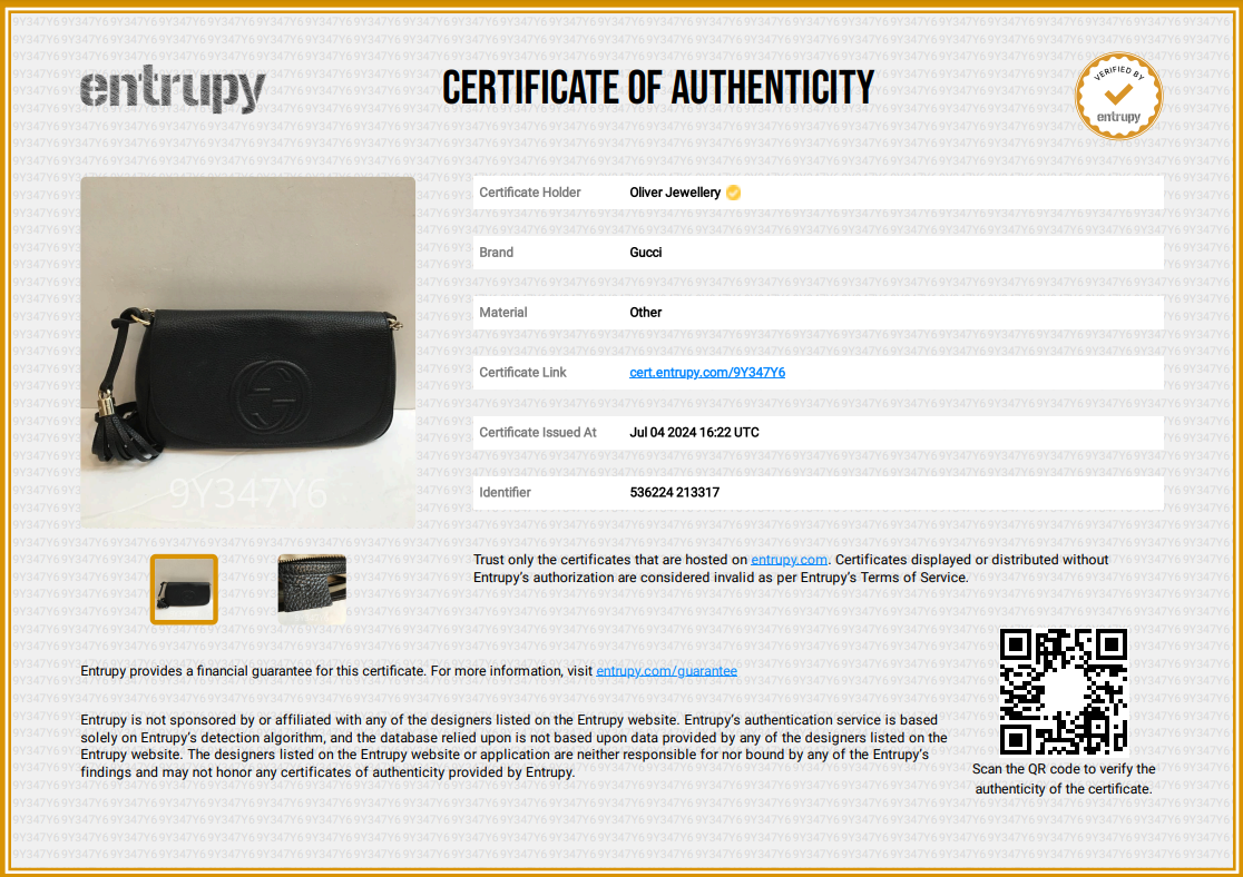 Gucci Black Leather Medium Soho Chain Crossbody Bag