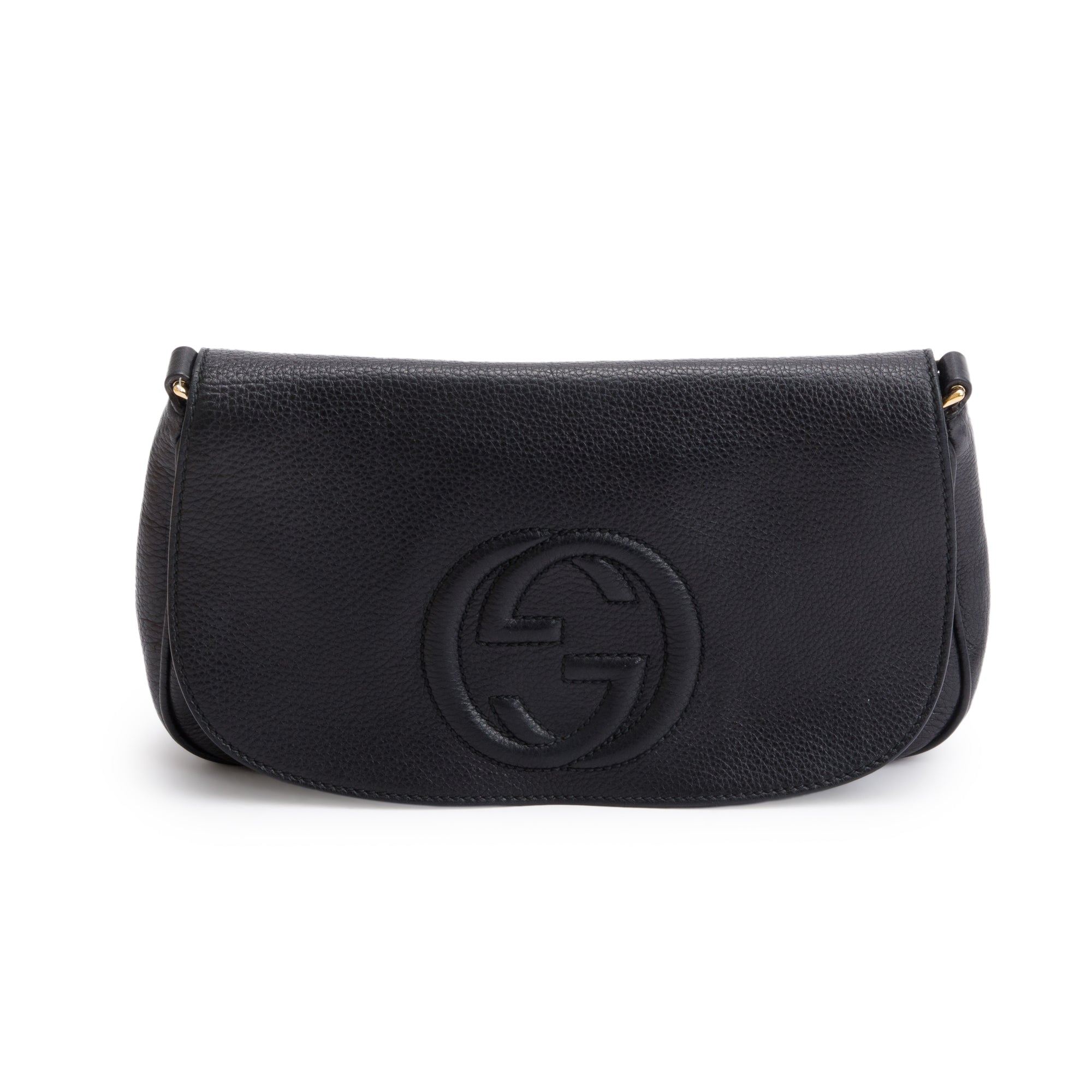 Gucci Black Leather Medium Soho Chain Crossbody Bag