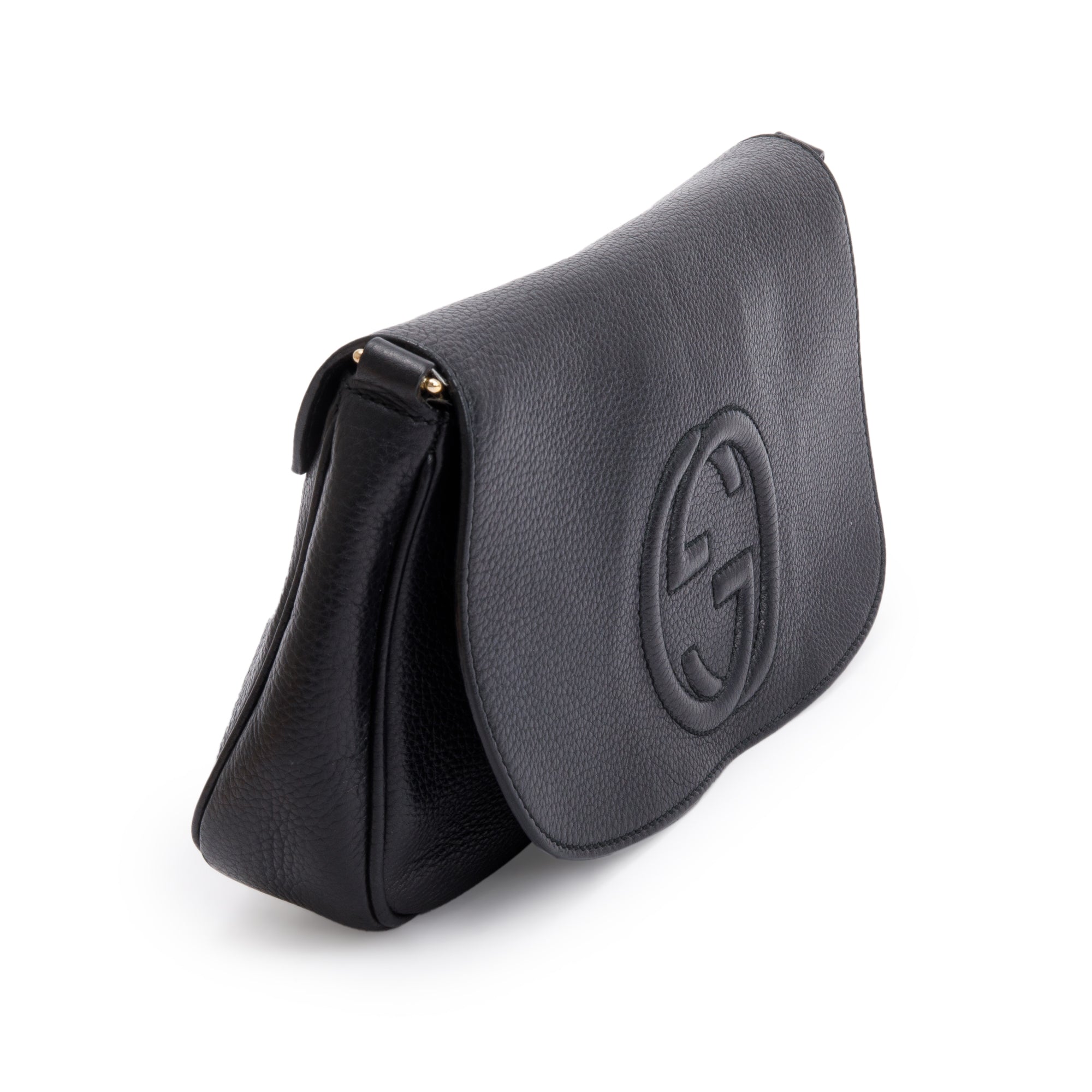 Gucci Black Leather Medium Soho Chain Crossbody Bag