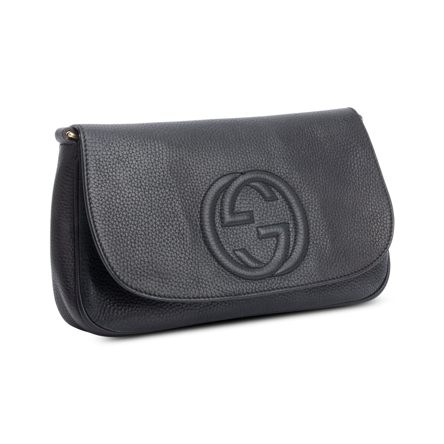 Gucci Black Leather Medium Soho Chain Crossbody Bag