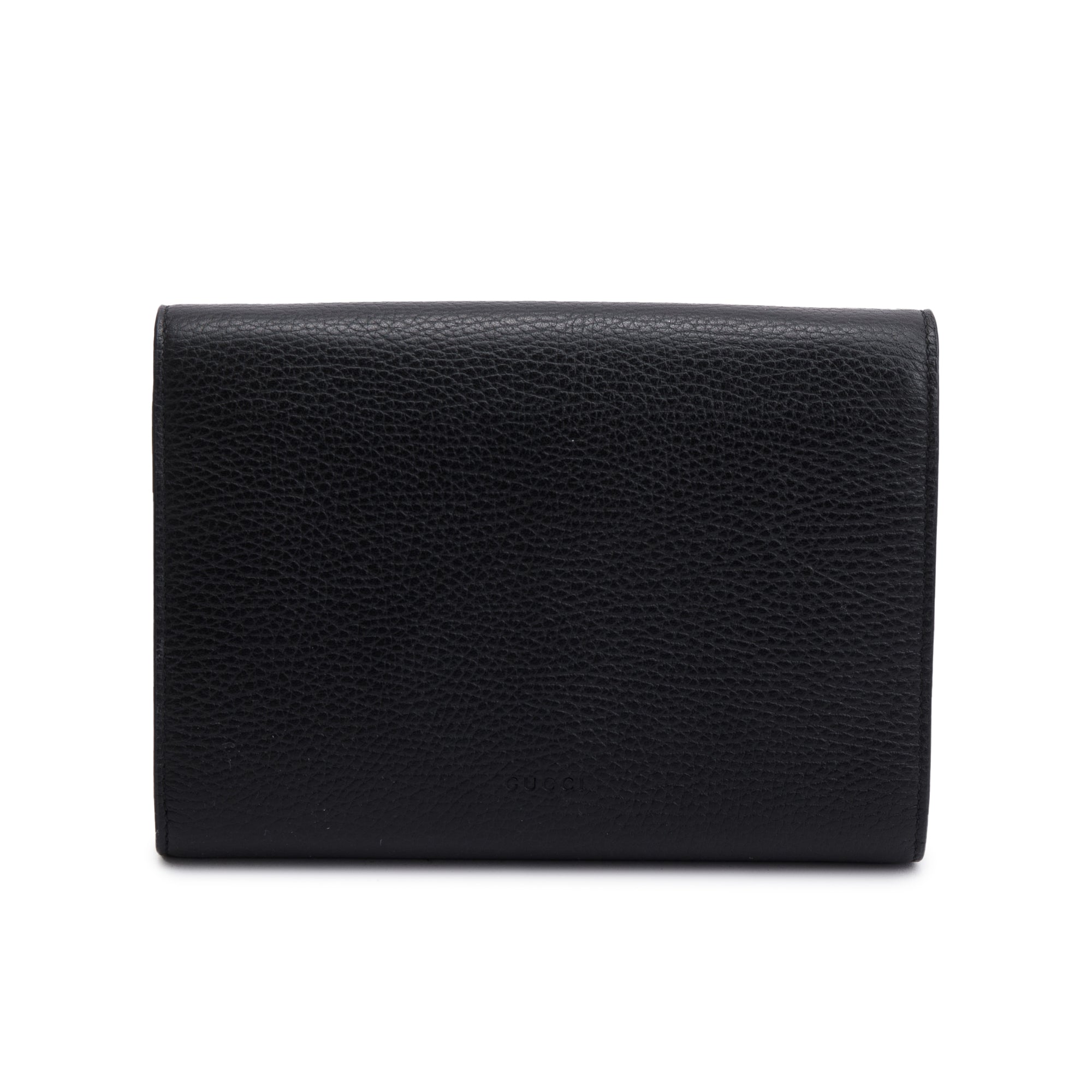 Gucci Black Leather Mini Dionysus Chain Wallet