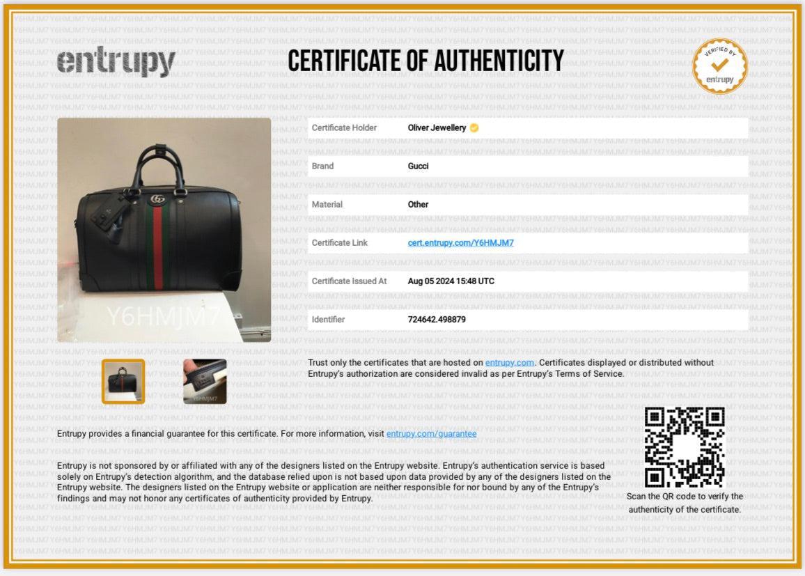 Gucci Black Leather Savoy Medium Duffle Bag