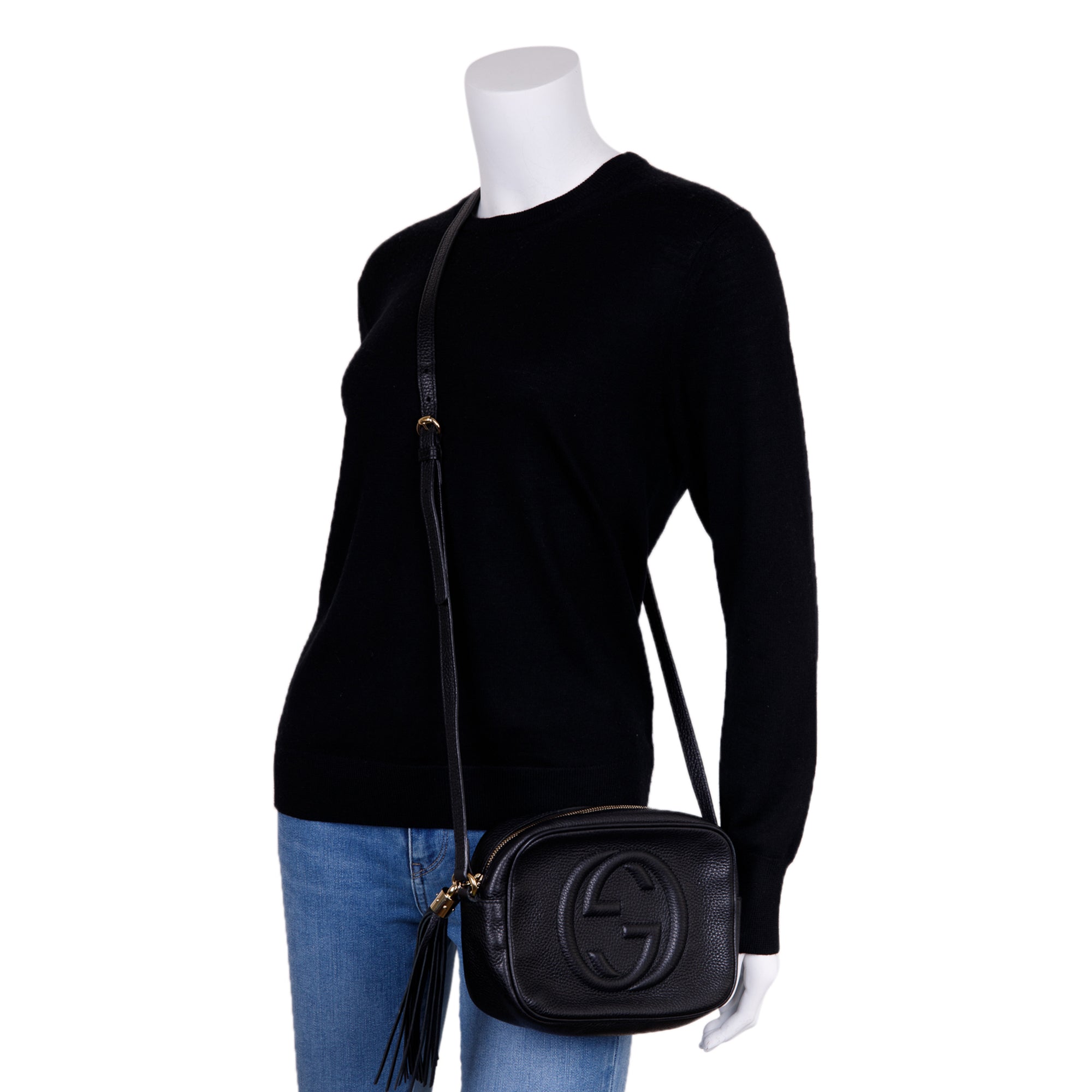 Gucci Black Leather Small Soho Disco Bag