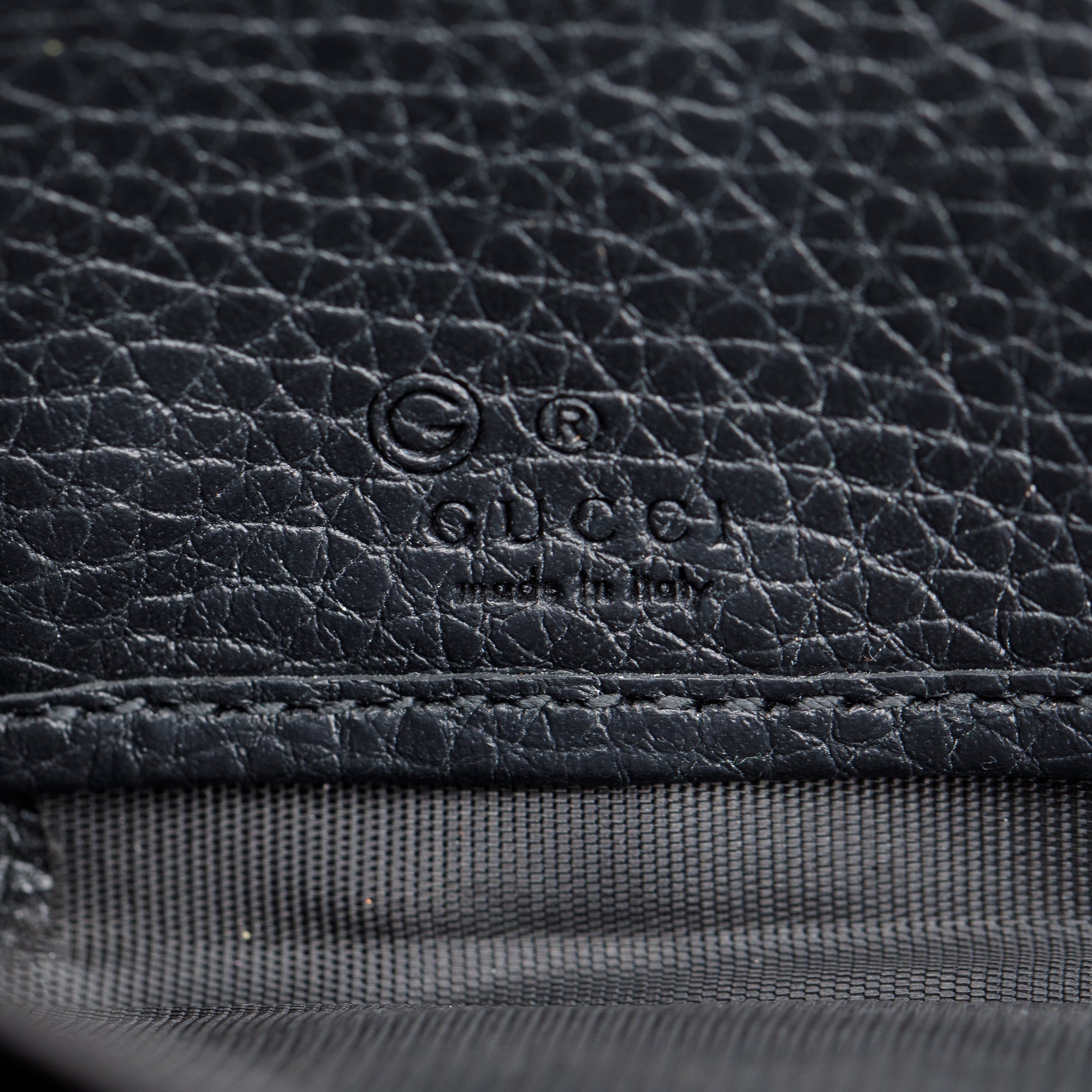 Gucci Black Leather Soho GG Logo Continental Zip Around Wallet