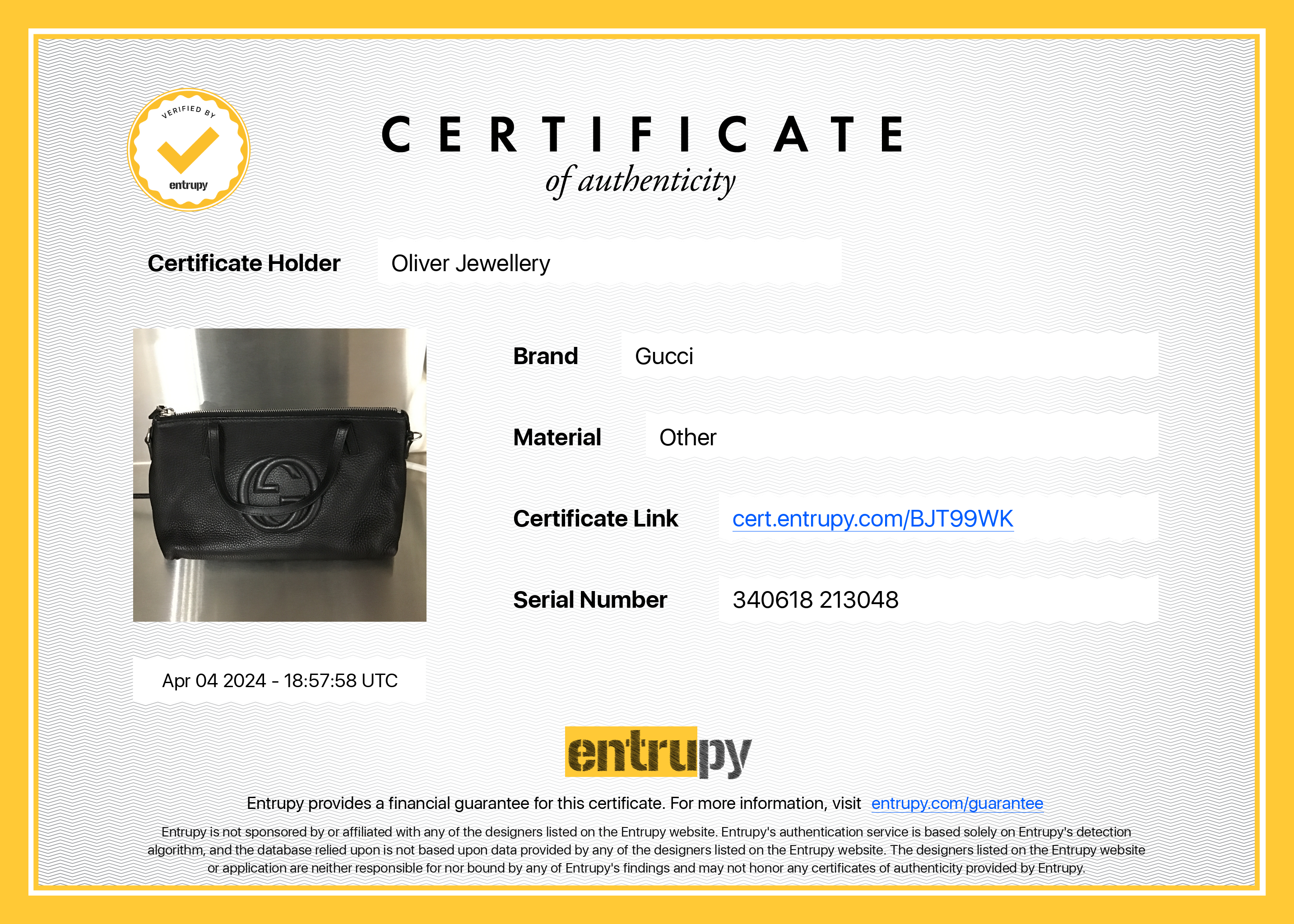 Gucci Black Leather Soho Kids Shoulder Bag