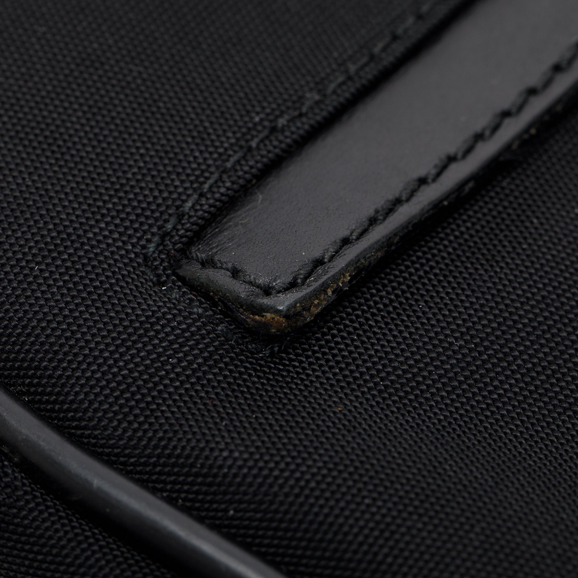 Gucci Black Leather Trimmed Canvas Briefcase