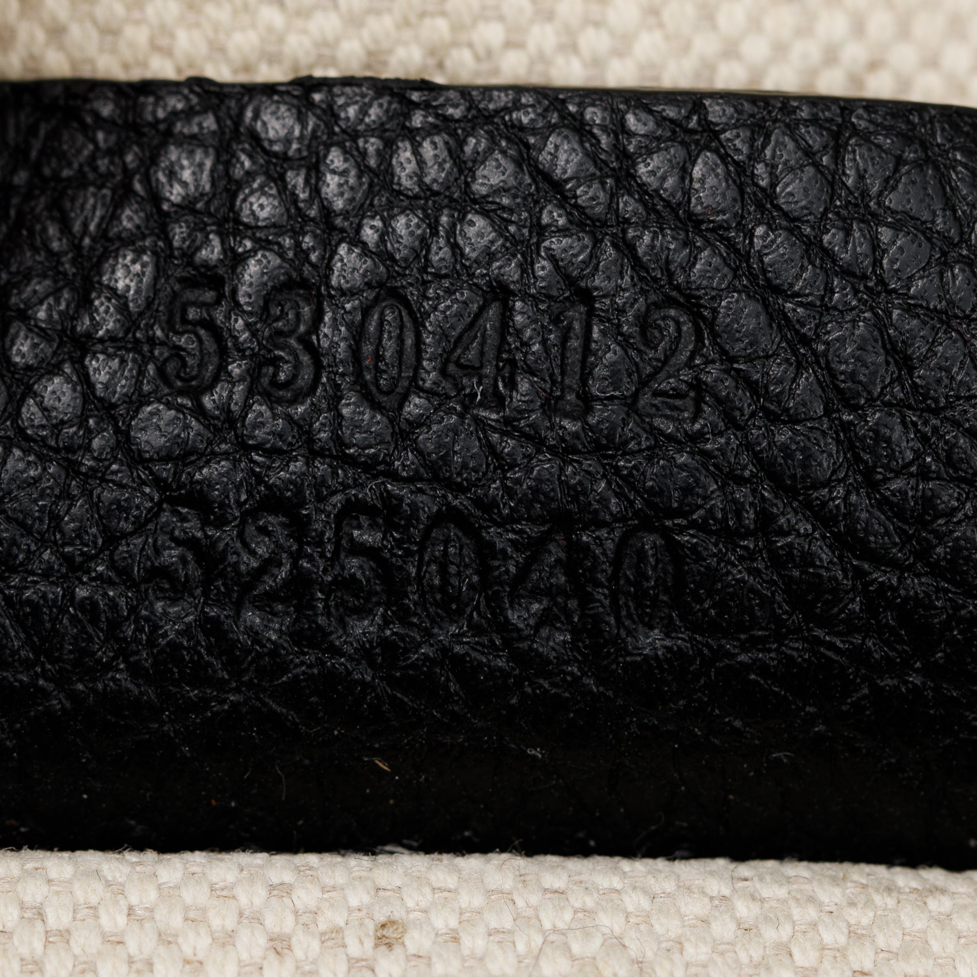 Gucci Black Logo Print Leather Large Belt Bag