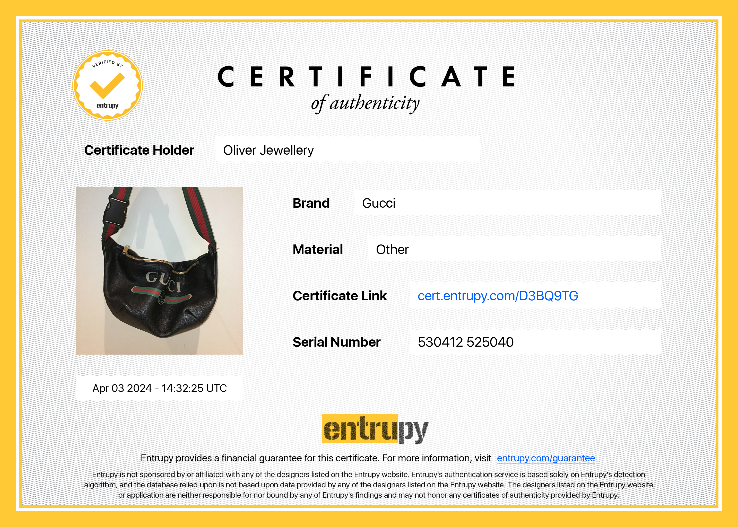 Gucci Black Logo Print Leather Large Belt Bag