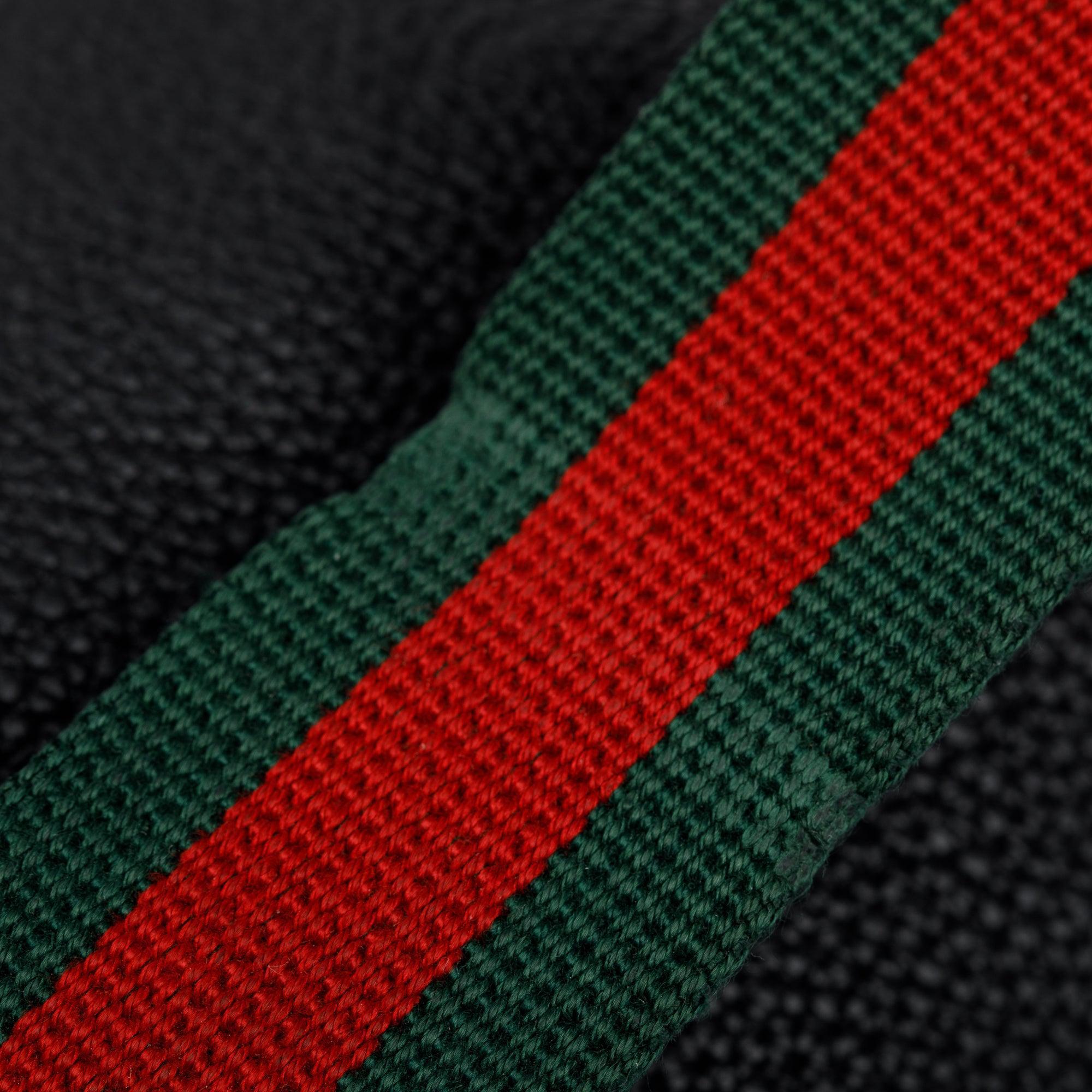 Gucci Black Logo Print Leather Large Belt Bag