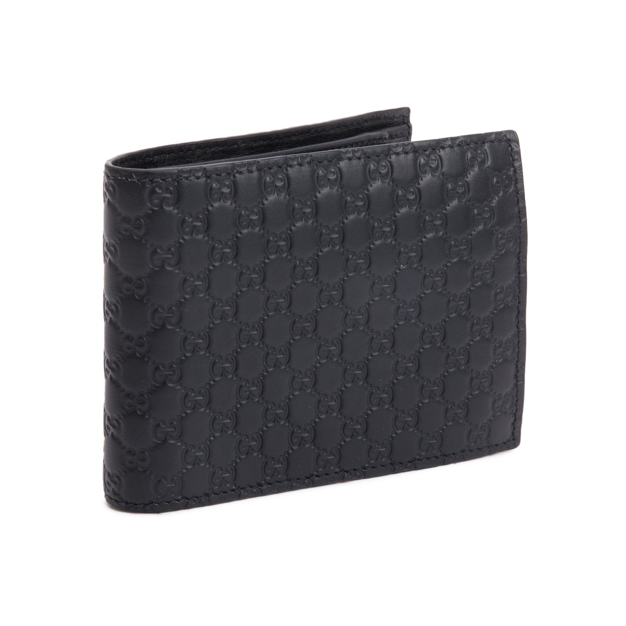 Gucci Black Microguccissima Leather Bifold Wallet w/ Box