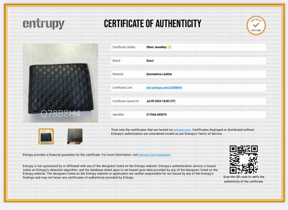 Gucci Black Microguccissima Leather Bifold Wallet w/ Box