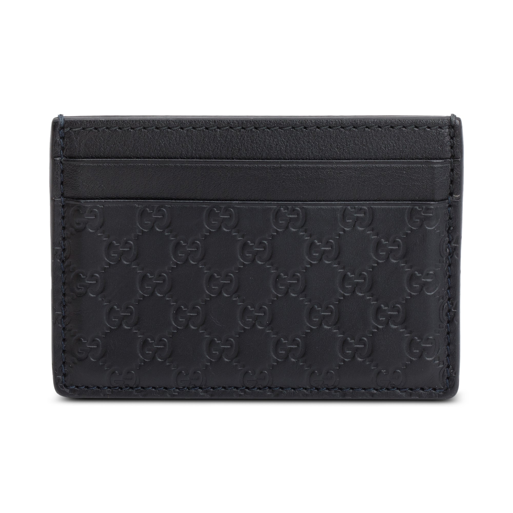 Gucci Black Microguccissima Leather Card Holder