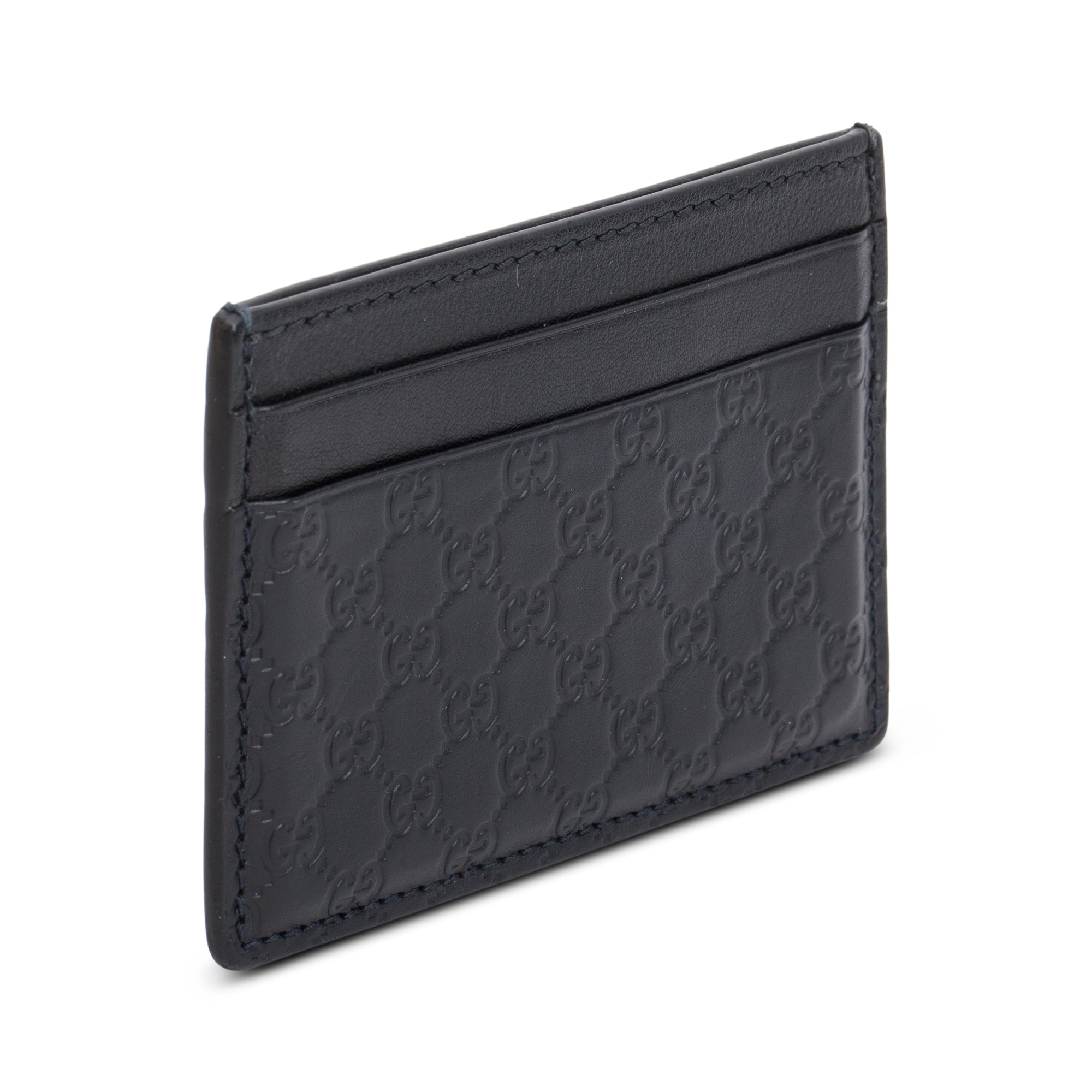 Gucci Black Microguccissima Leather Card Holder