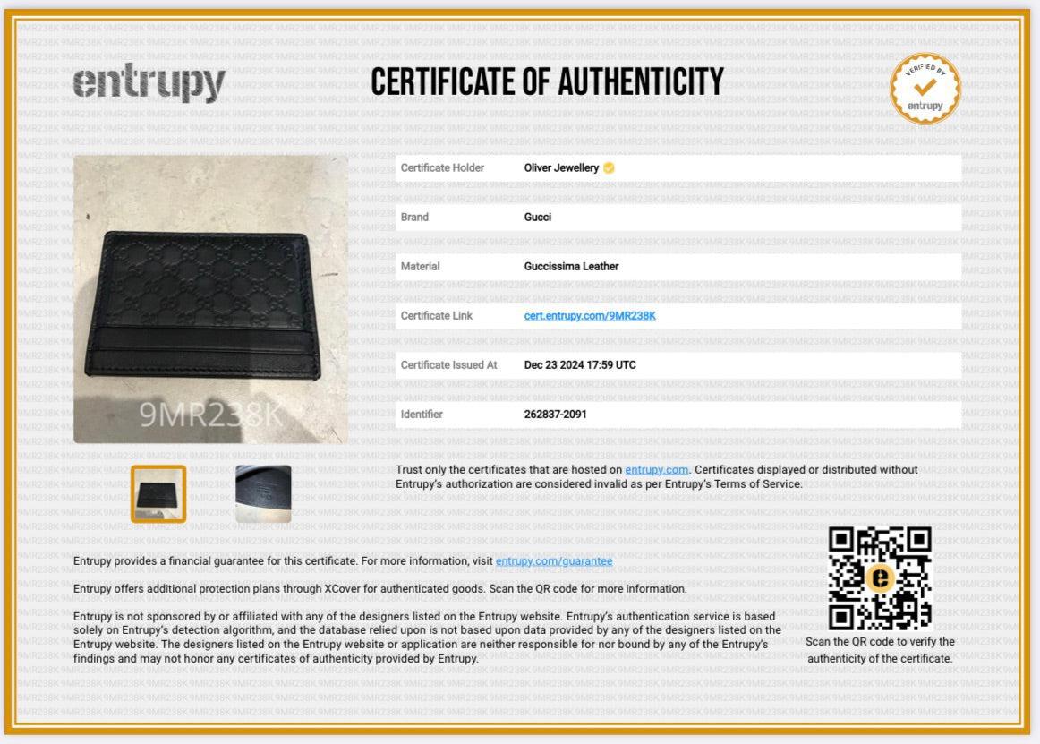 Gucci Black Microguccissima Leather Card Holder