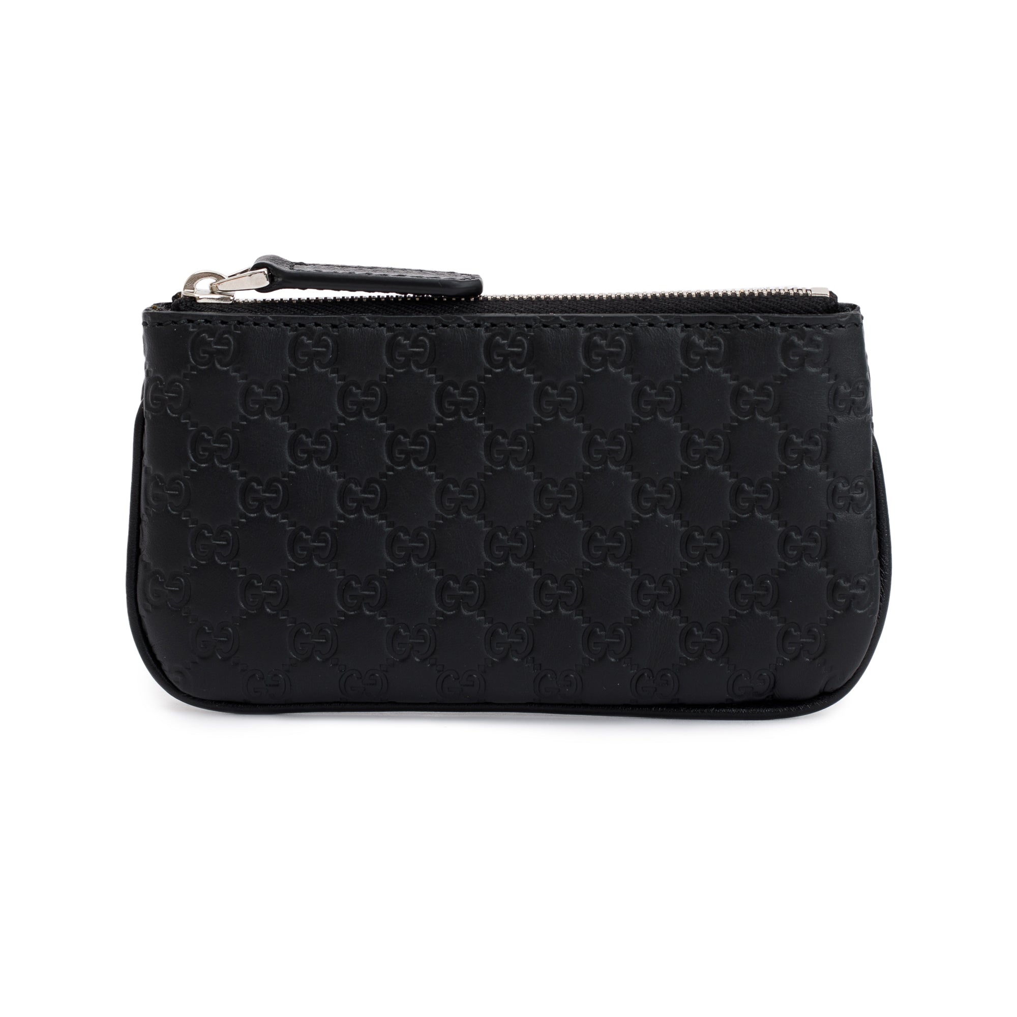 Gucci Black Microguccissima Leather Key Pouch w/ Box