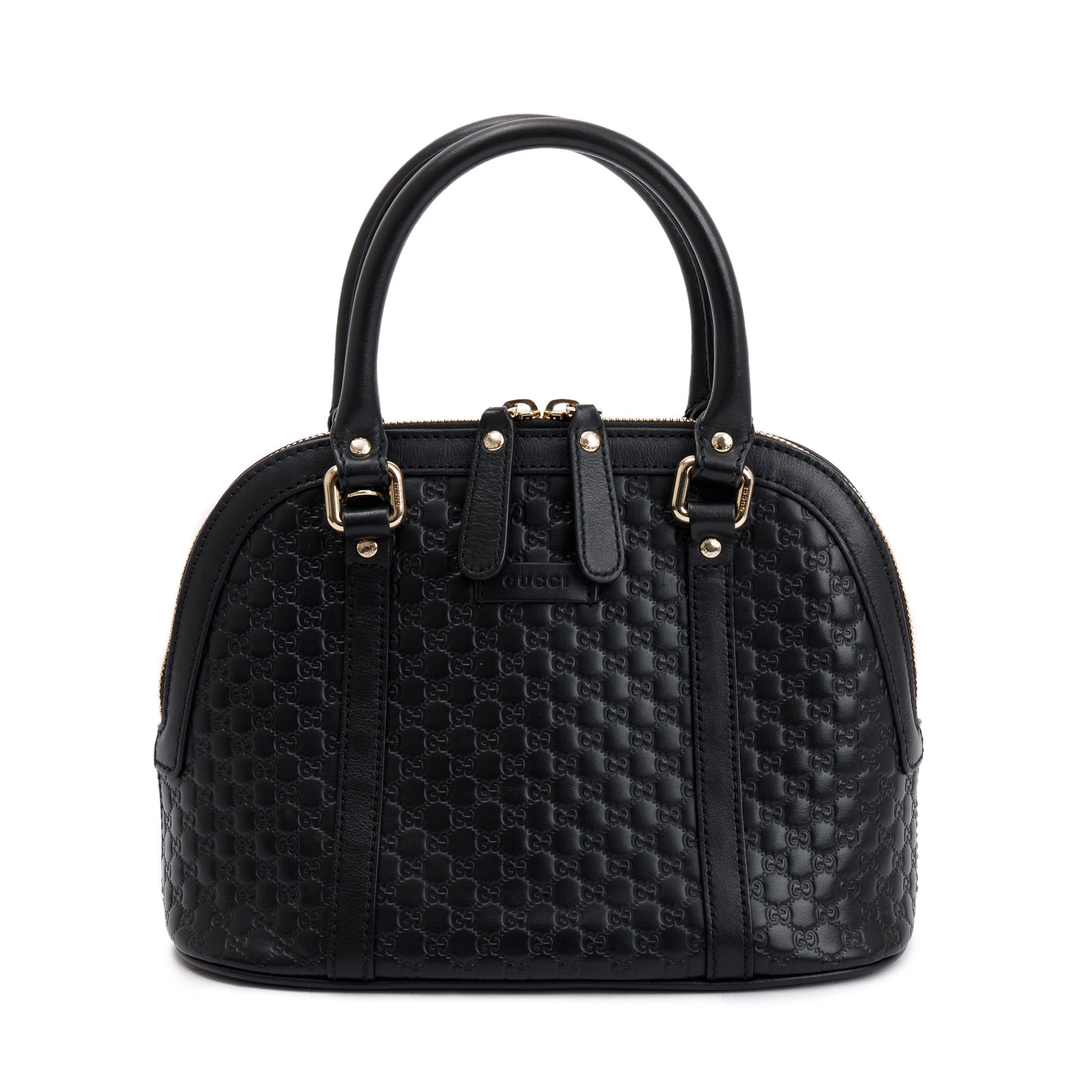 Gucci Black Microguccissima Leather Mini Dome Crossbody w/ Strap