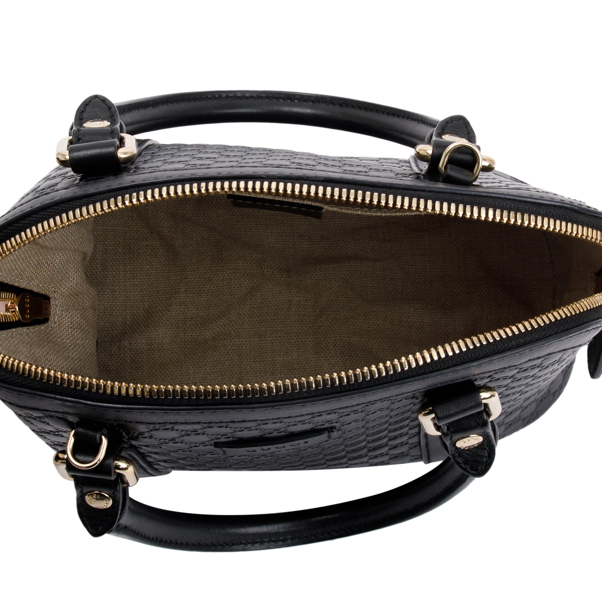 Gucci Black Microguccissima Leather Mini Dome Crossbody w/ Strap