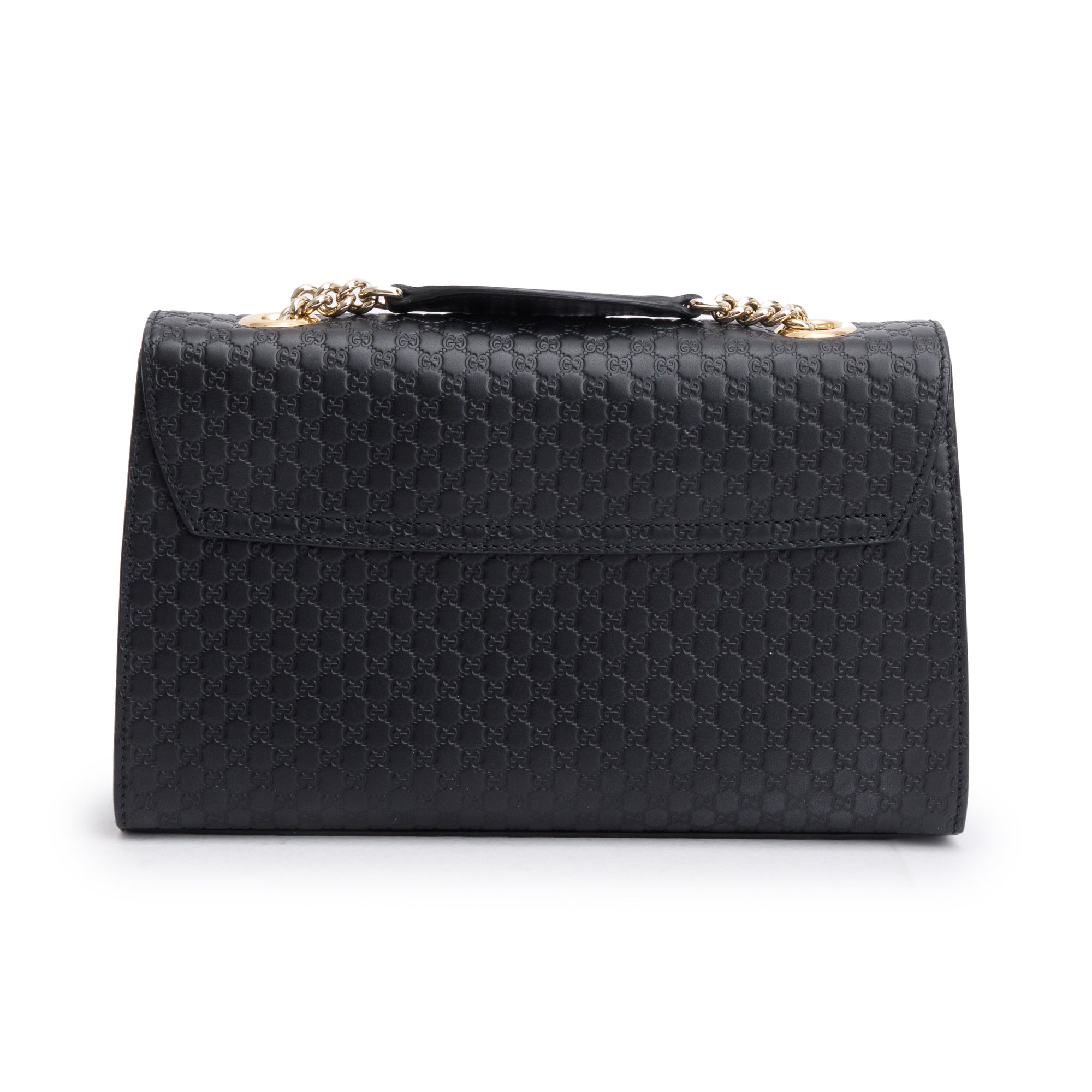 Gucci Black Microguccissima Medium Emily Chain Shoulder Bag