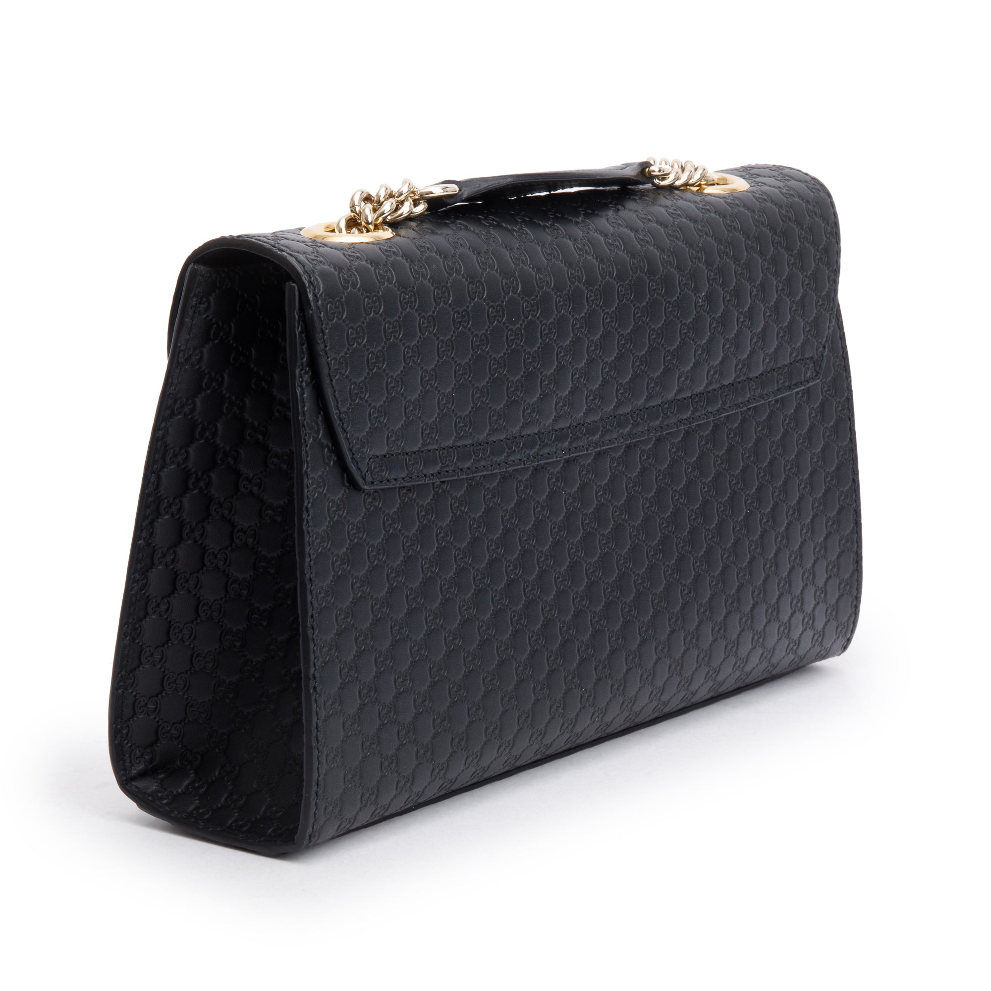 Gucci Black Microguccissima Medium Emily Chain Shoulder Bag