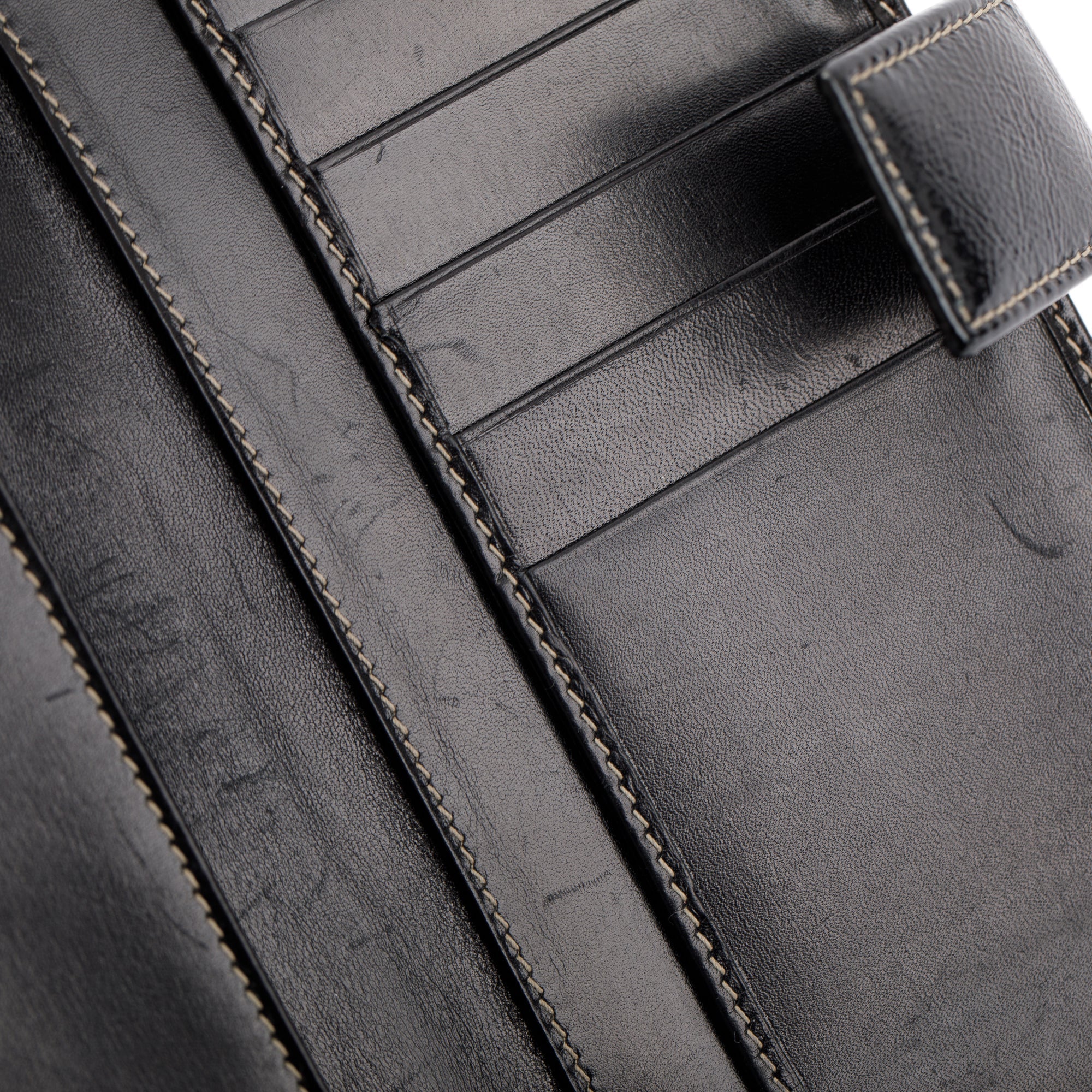 Gucci Black Patent Leather Interlocking G Continental Wallet