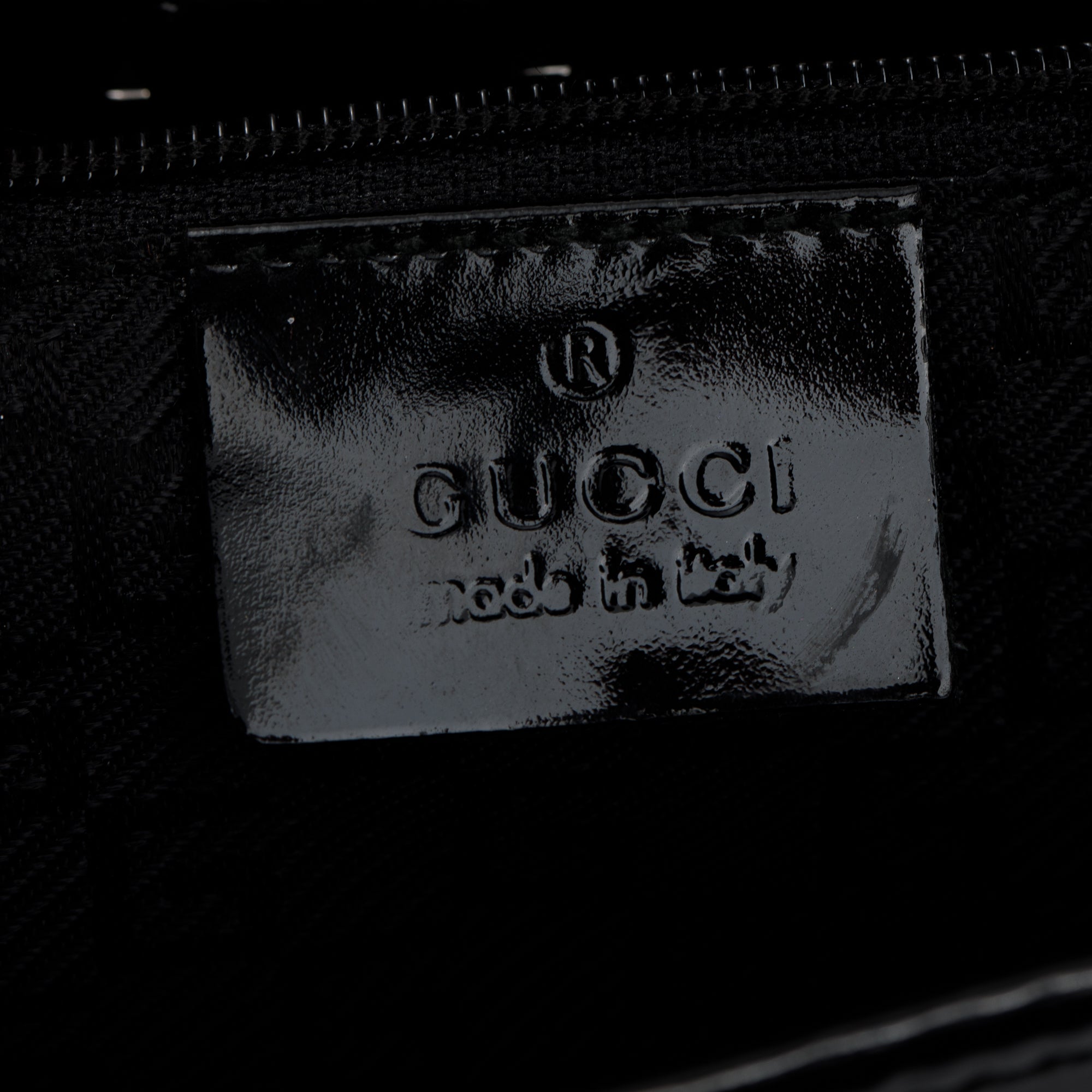 Gucci Black Patent Leather Medium Jackie Hobo Bag