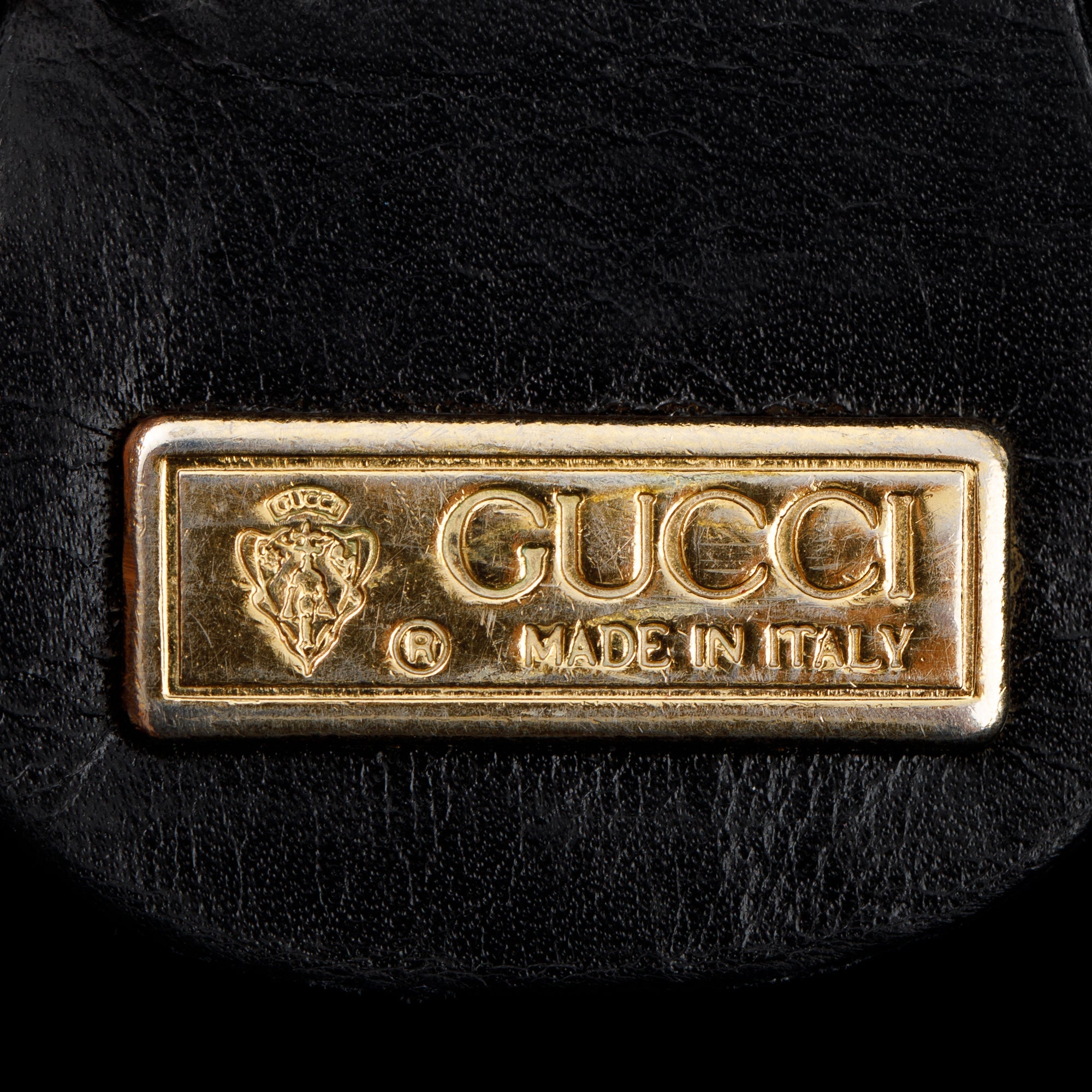 Gucci Black Patent Leather Vintage Crossbody Flap Bag